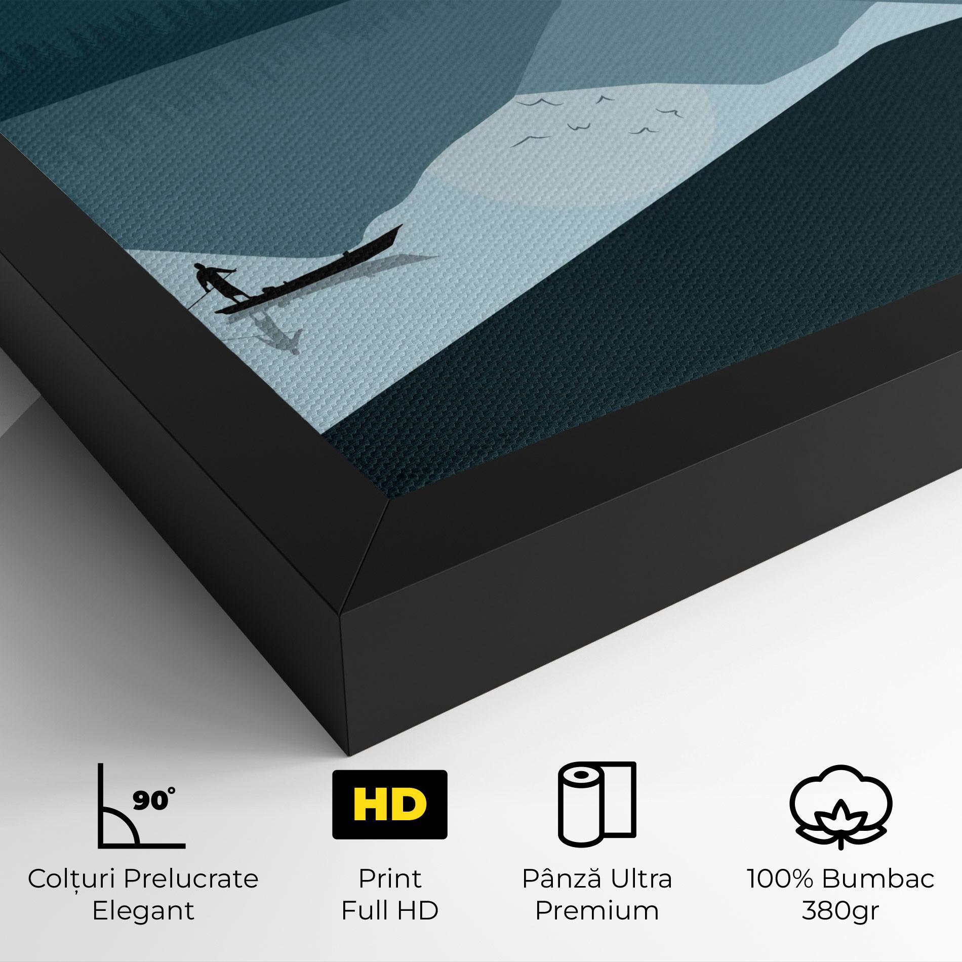 Tablou Canvas Blue Light Lake mockup 4