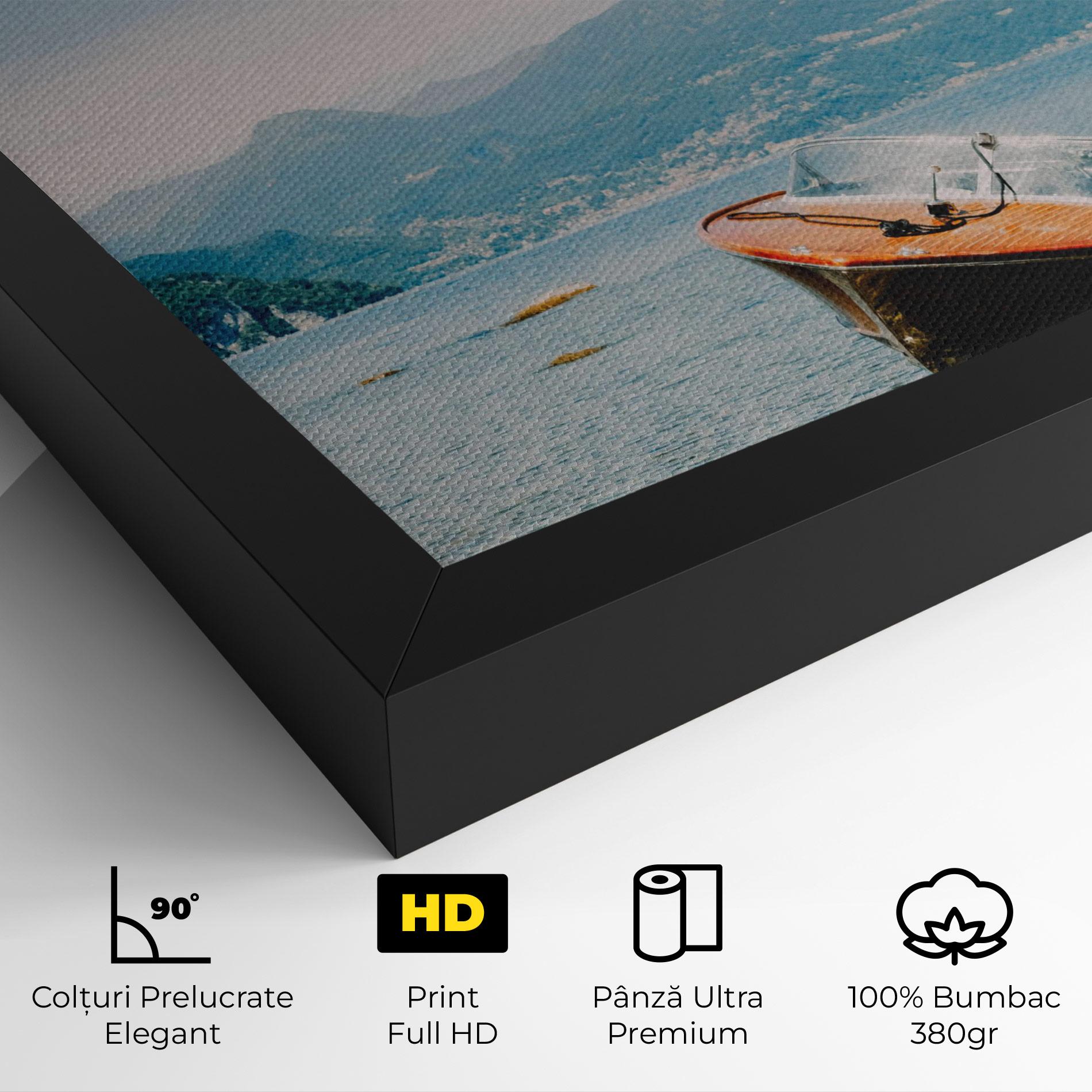 Tablou Canvas Boat On The Lake mockup 4