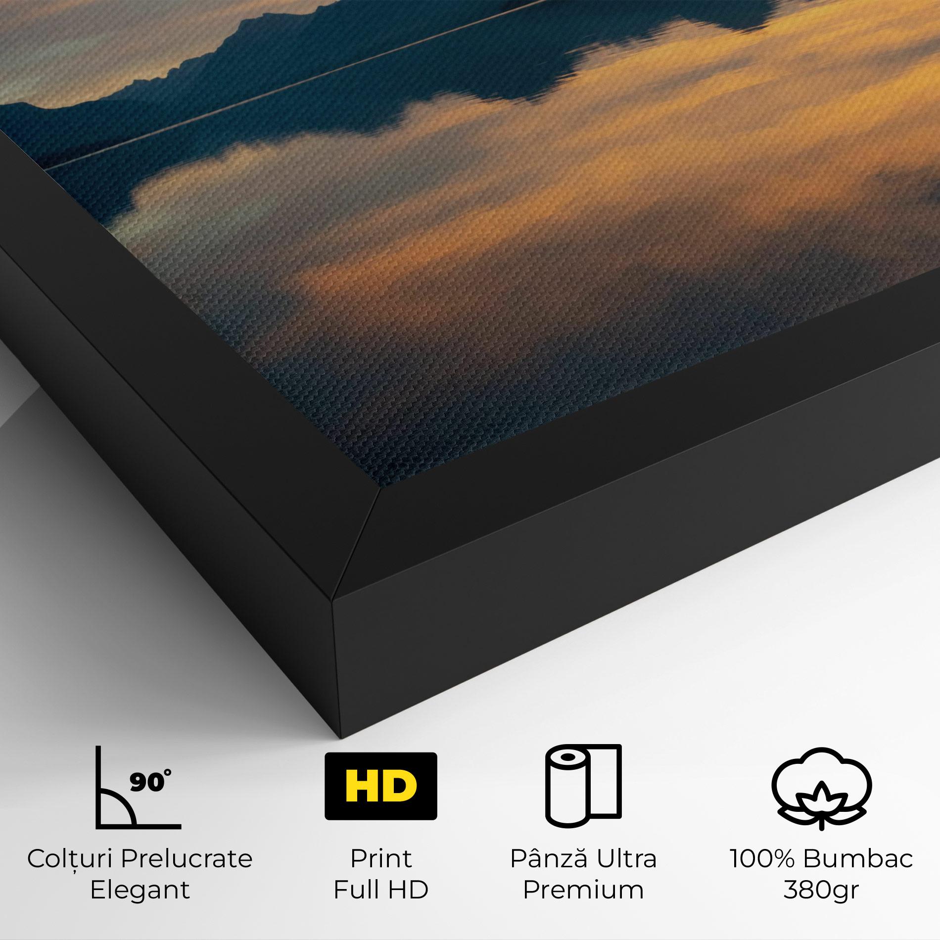 Tablou Canvas Orange Light Lake mockup 4
