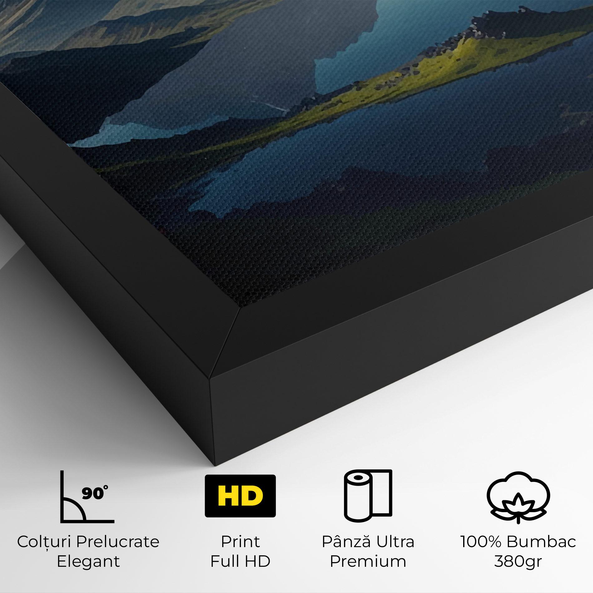 Tablou Canvas Red Flower Lake mockup 4