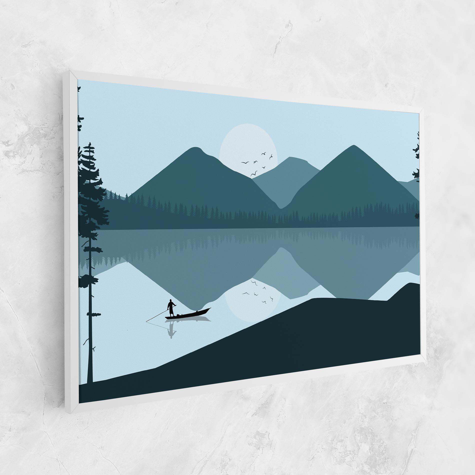 Tablou Canvas Blue Light Lake mockup 1