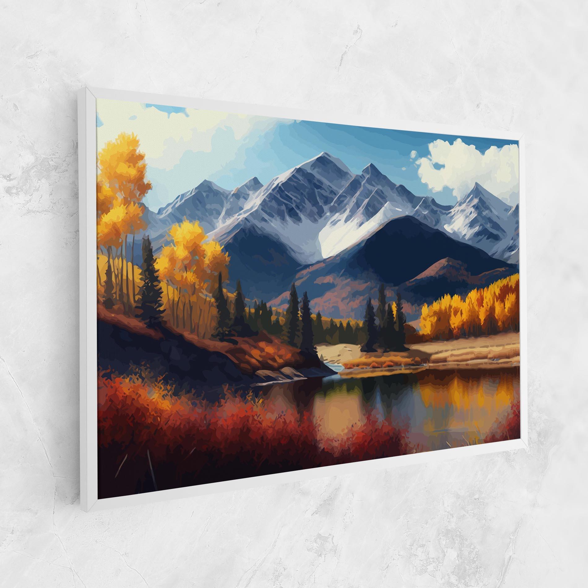 Tablou Canvas Lake Autumn View mockup 1