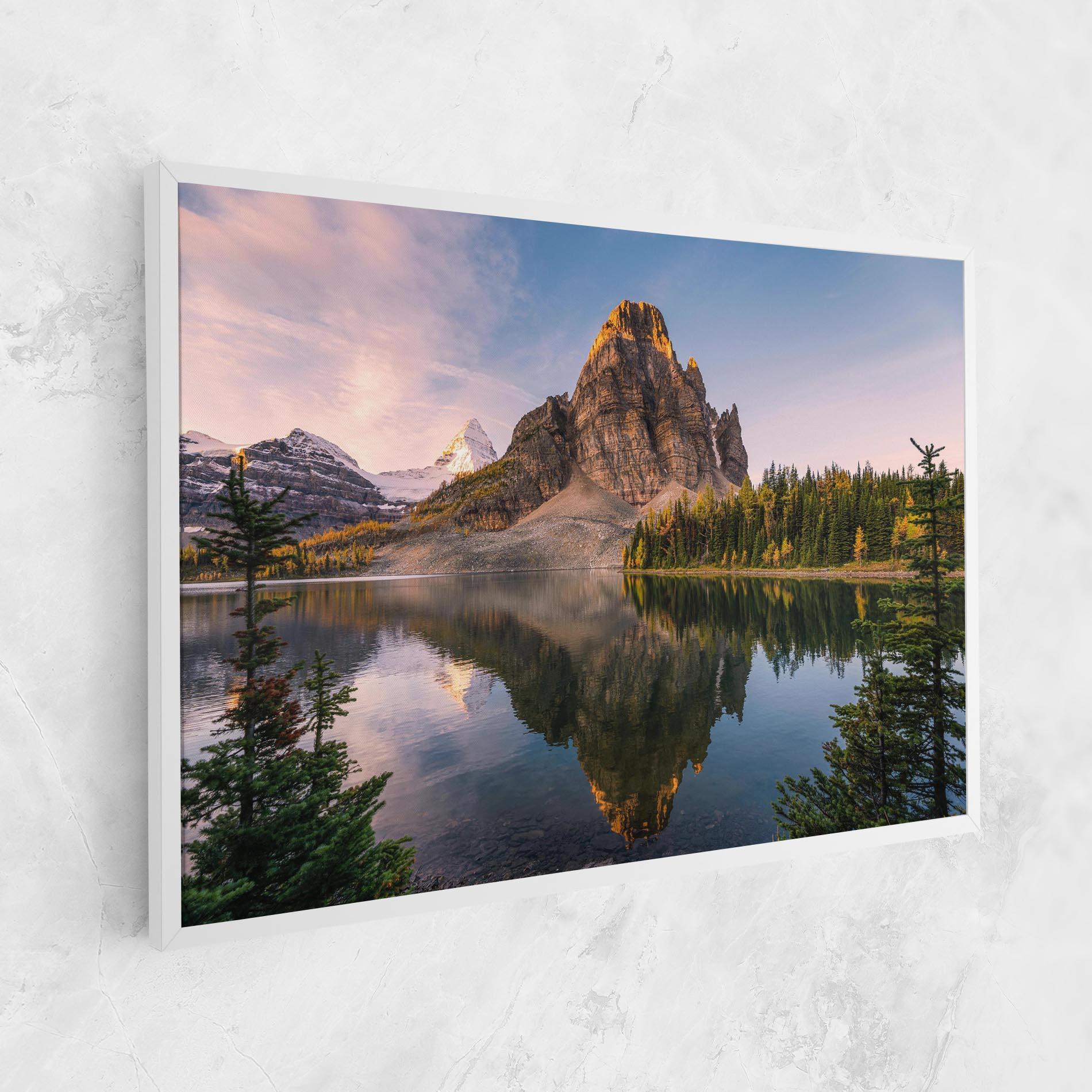 Tablou Canvas Mountain Sunrise Lake mockup 1