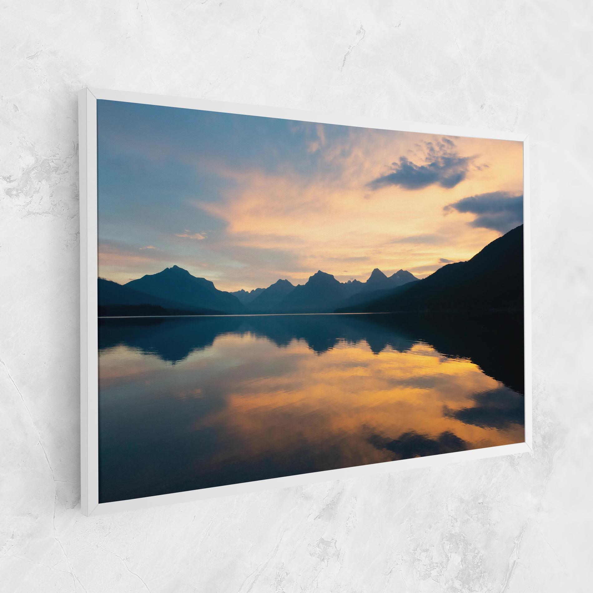 Tablou Canvas Orange Light Lake mockup 1