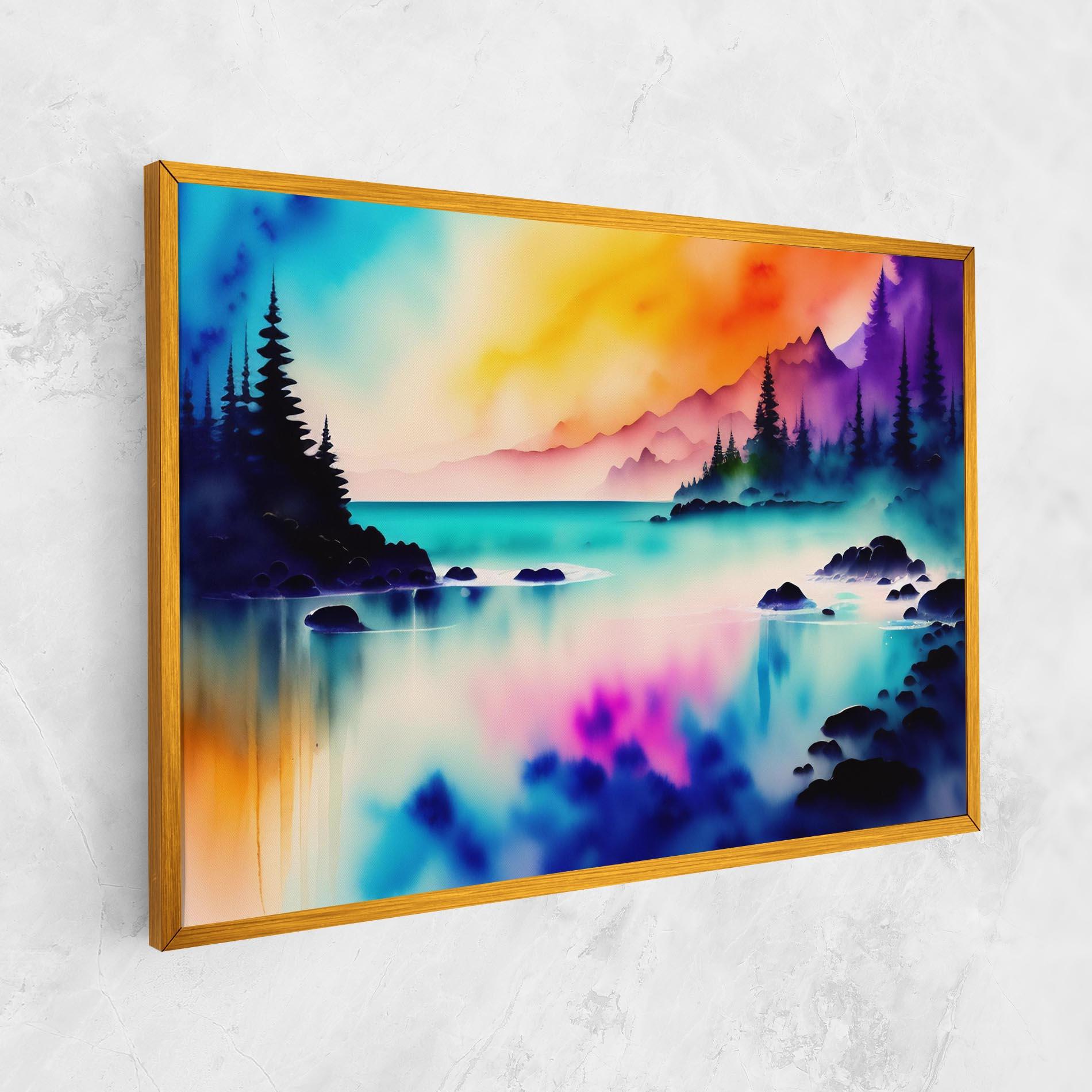 Tablou Canvas Lake Painting mockup 1