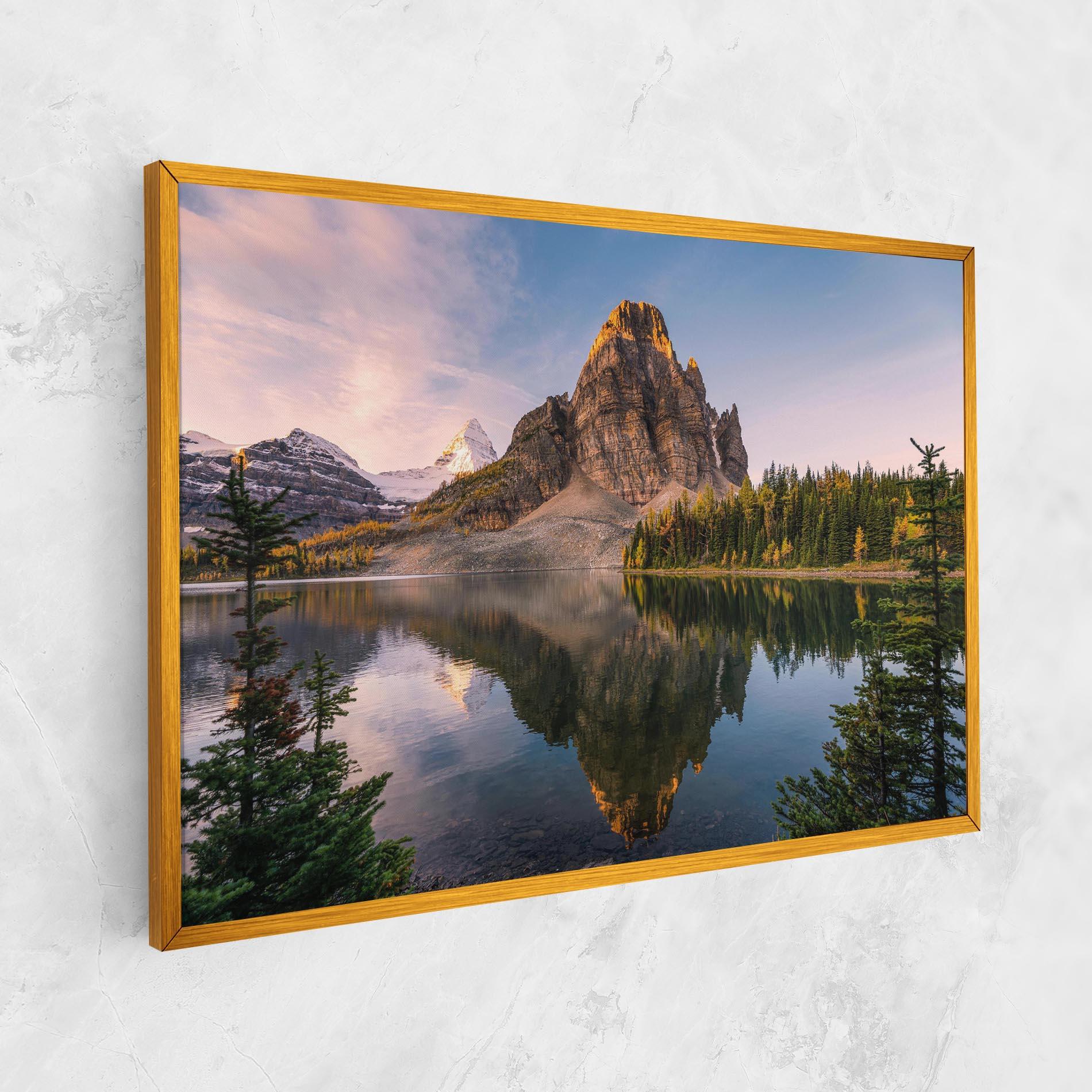 Tablou Canvas Mountain Sunrise Lake mockup 1
