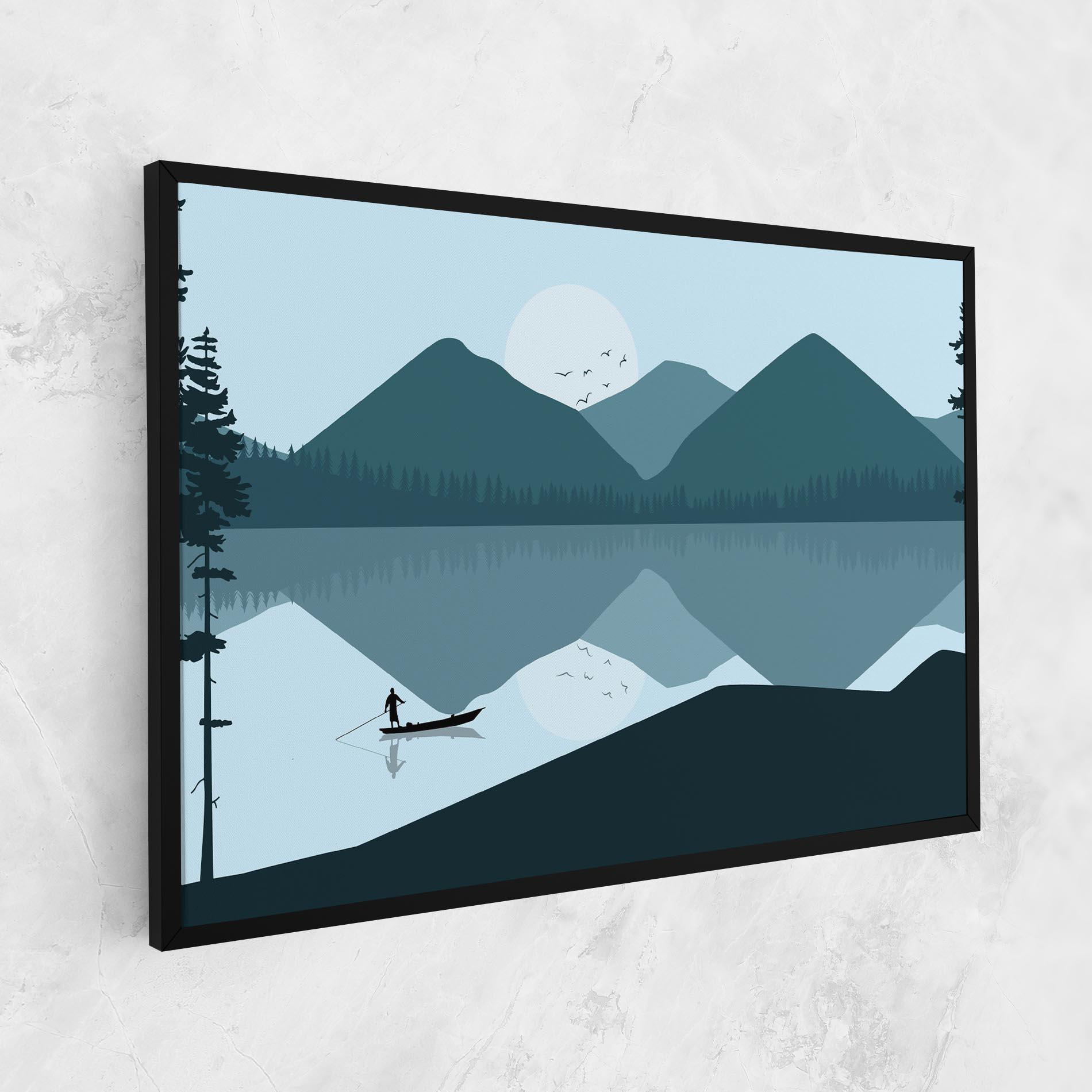 Tablou Canvas Blue Light Lake mockup 1