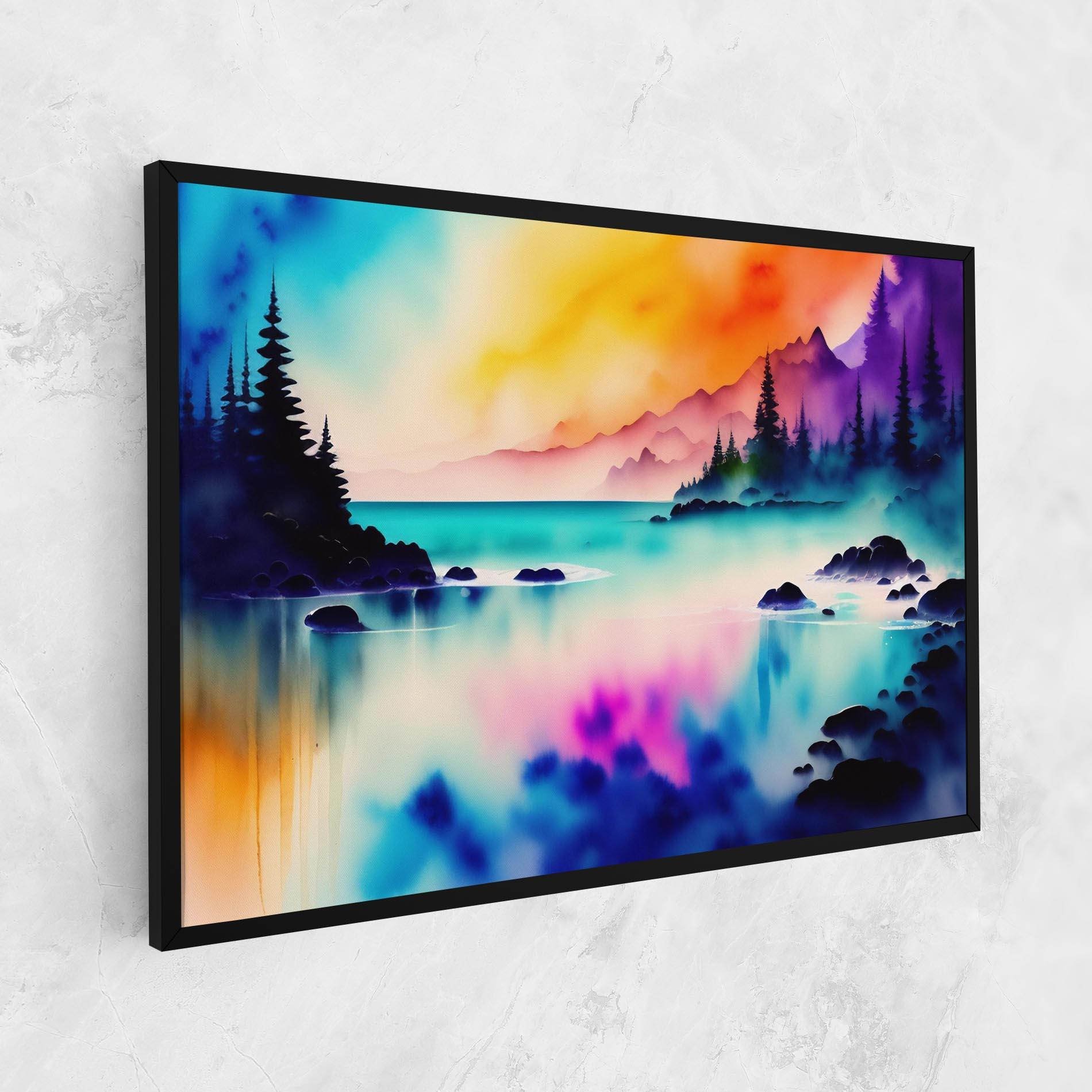 Tablou Canvas Lake Painting mockup 1