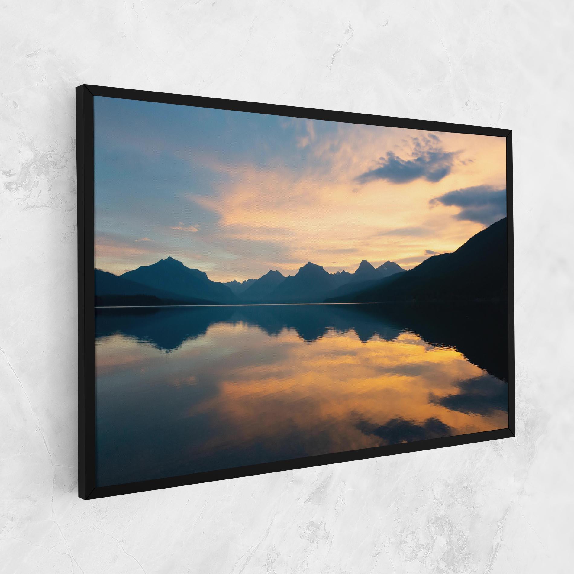 Tablou Canvas Orange Light Lake mockup 1