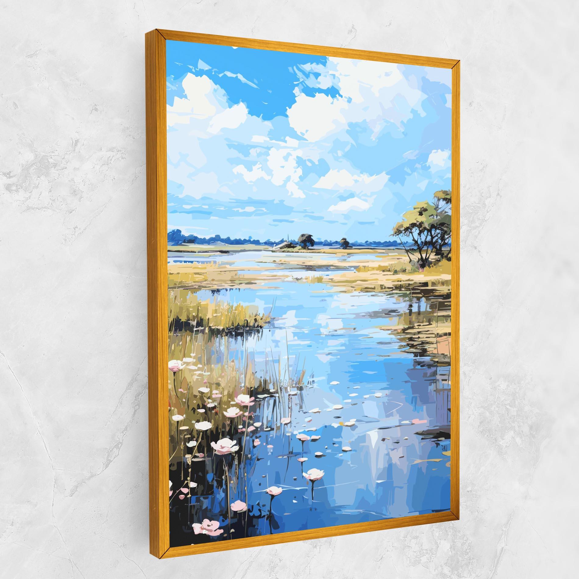 Tablou Canvas Riverside Flowers mockup 1