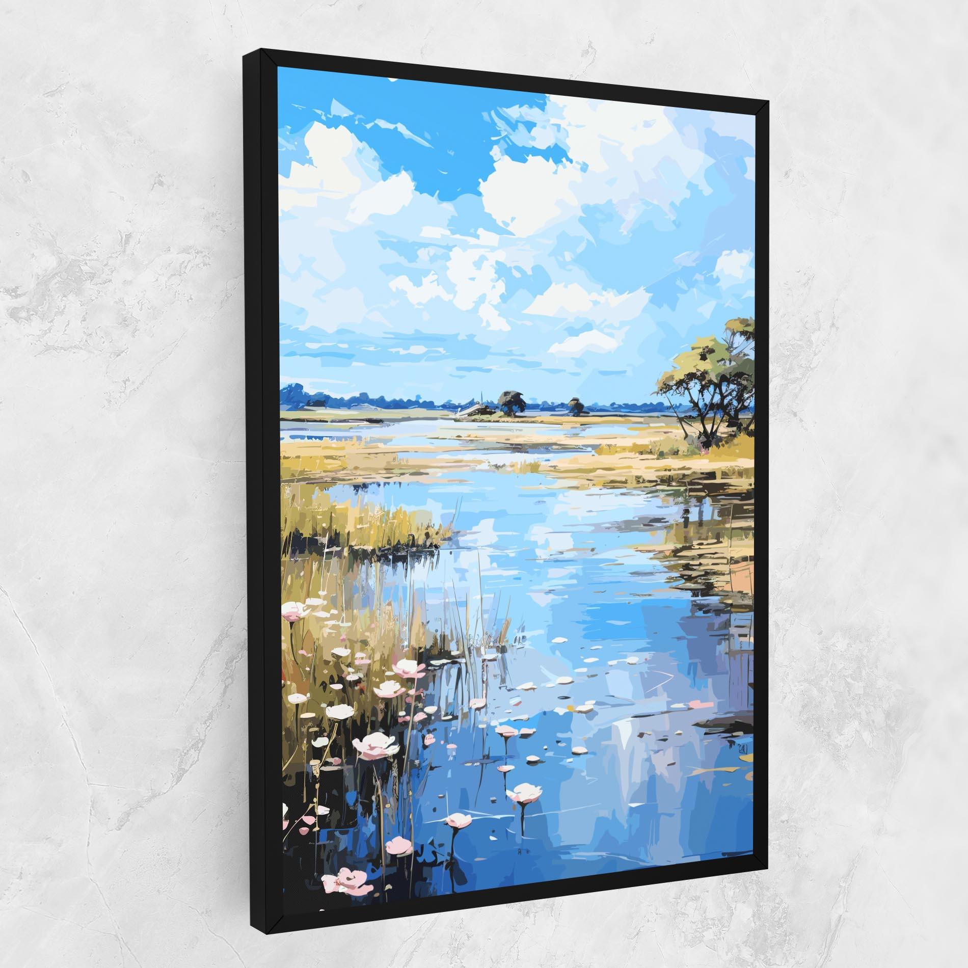 Tablou Canvas Riverside Flowers mockup 1