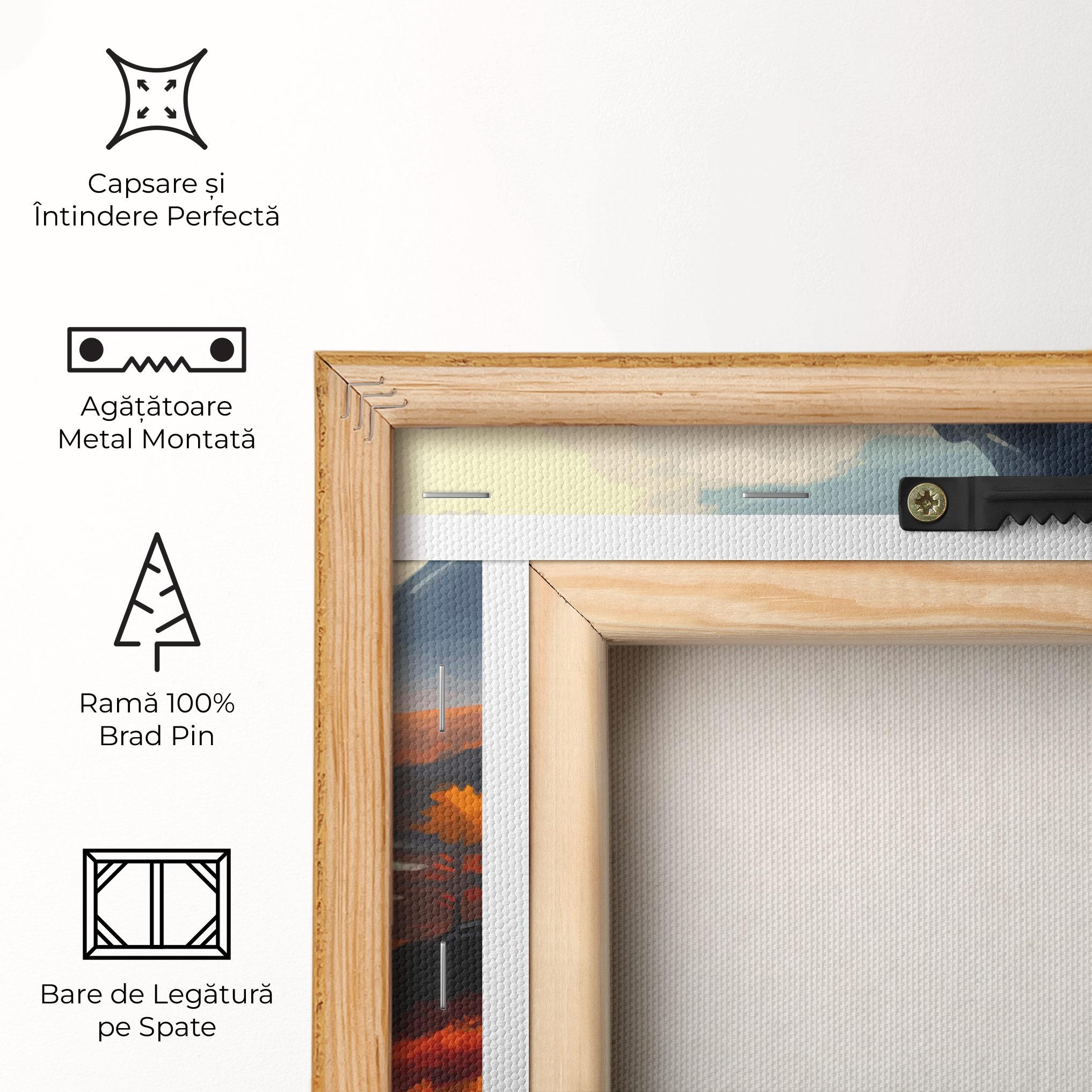 Tablou Canvas Autumn Field Lake mockup 5