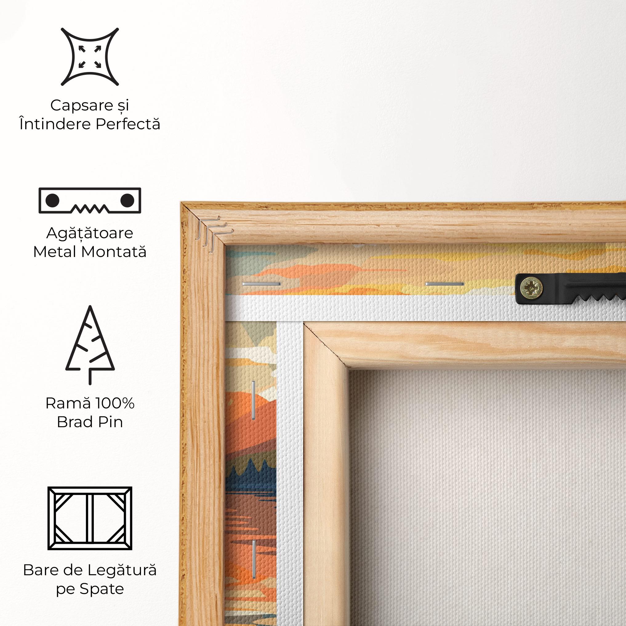 Tablou Canvas Boat Sunset Woman mockup 5