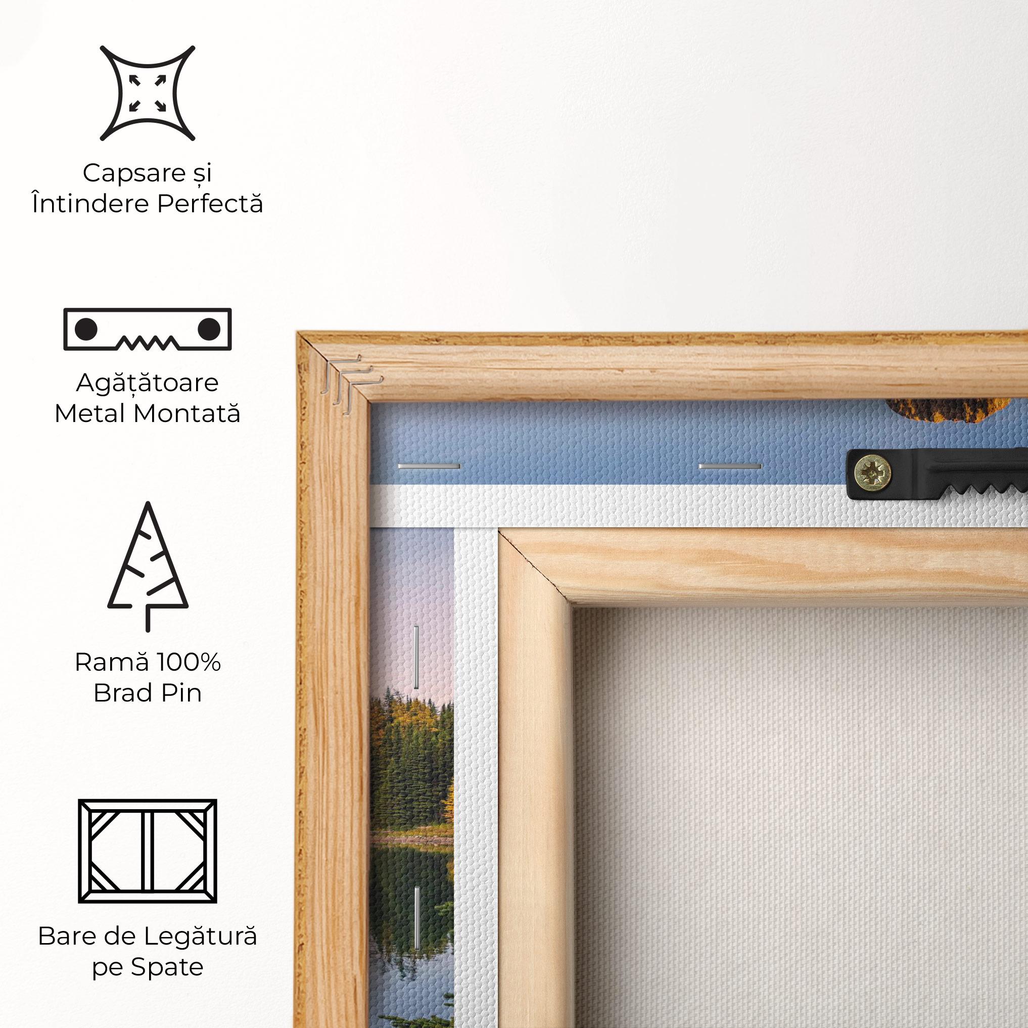 Tablou Canvas Mountain Sunrise Lake mockup 5