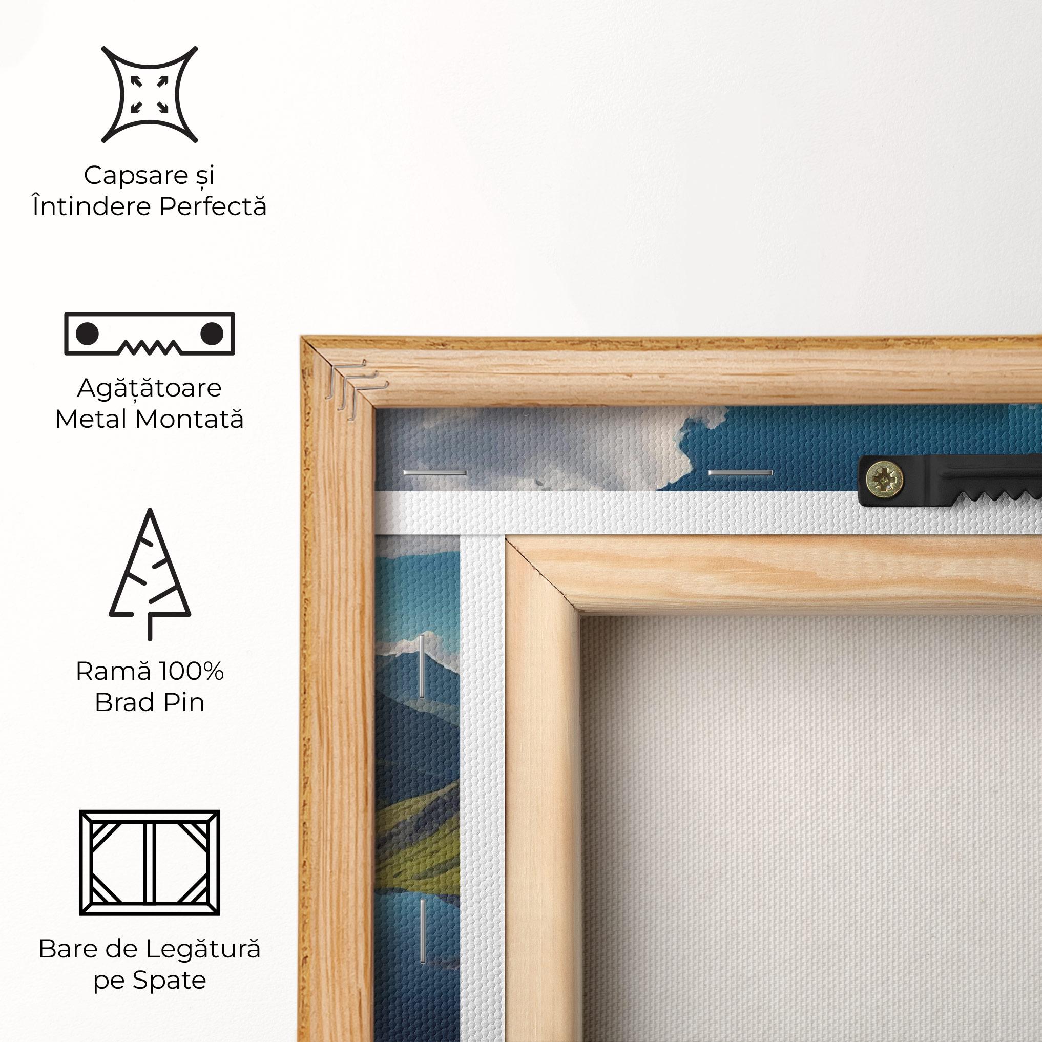 Tablou Canvas Red Flower Lake mockup 5