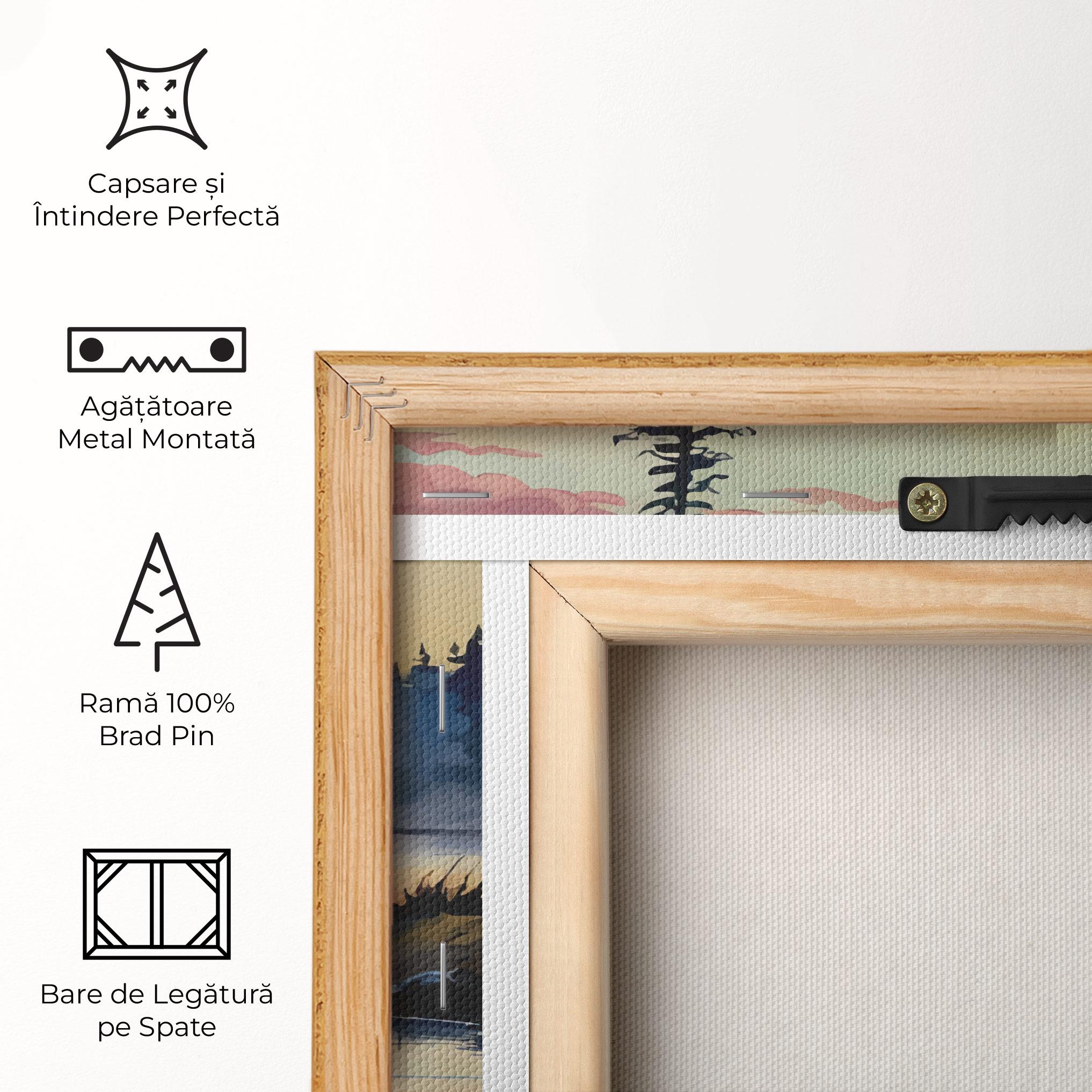 Tablou Canvas Tree Shadow Lake mockup 5