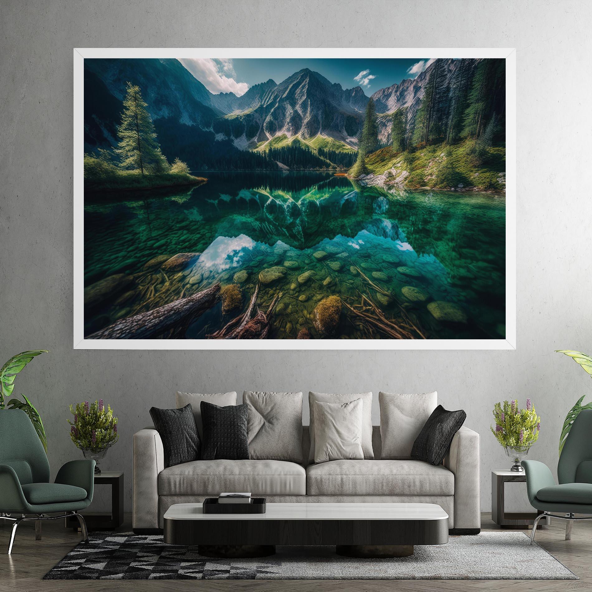 Tablou Canvas Beautiful Lake Mountain mockup 7