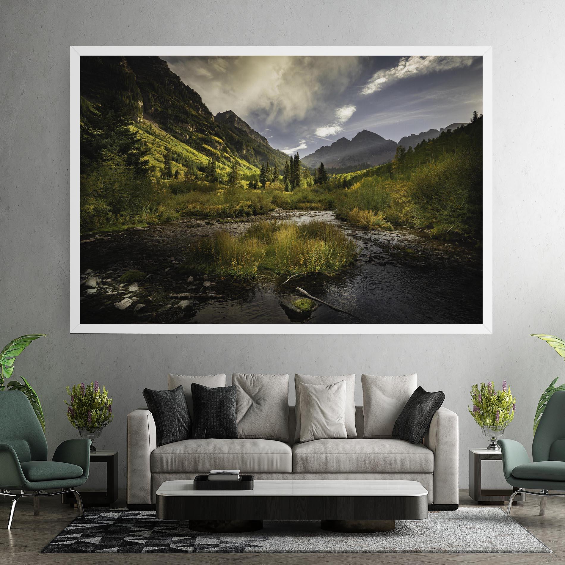 Tablou Canvas Cloudy Lake mockup 7