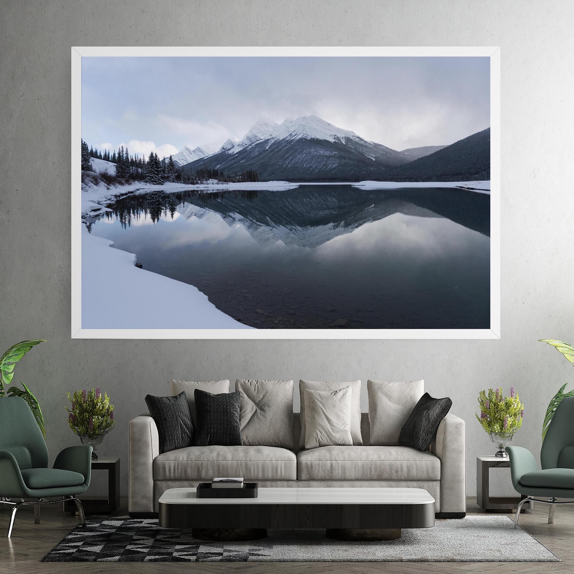 Tablou Canvas Grey Lake mockup 7