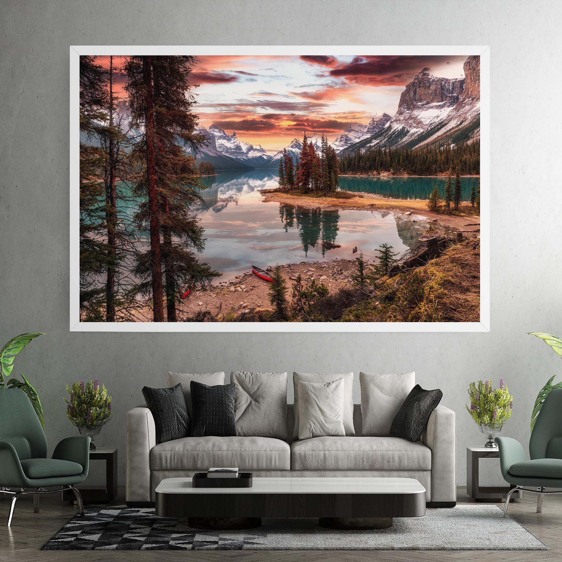 Tablou Canvas Sunset Lake View mockup 7
