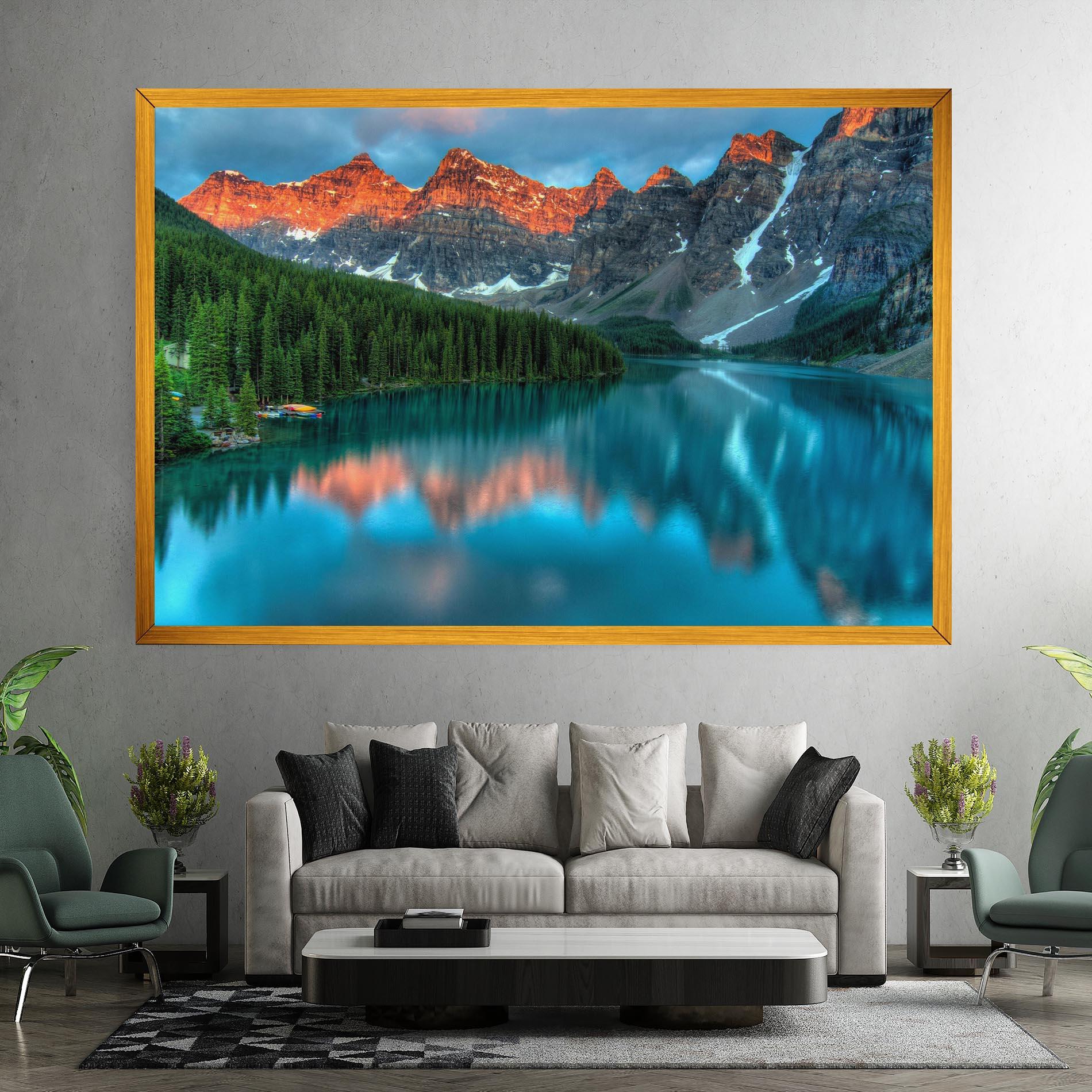 Tablou Canvas Beautiful Blue Lake mockup 7