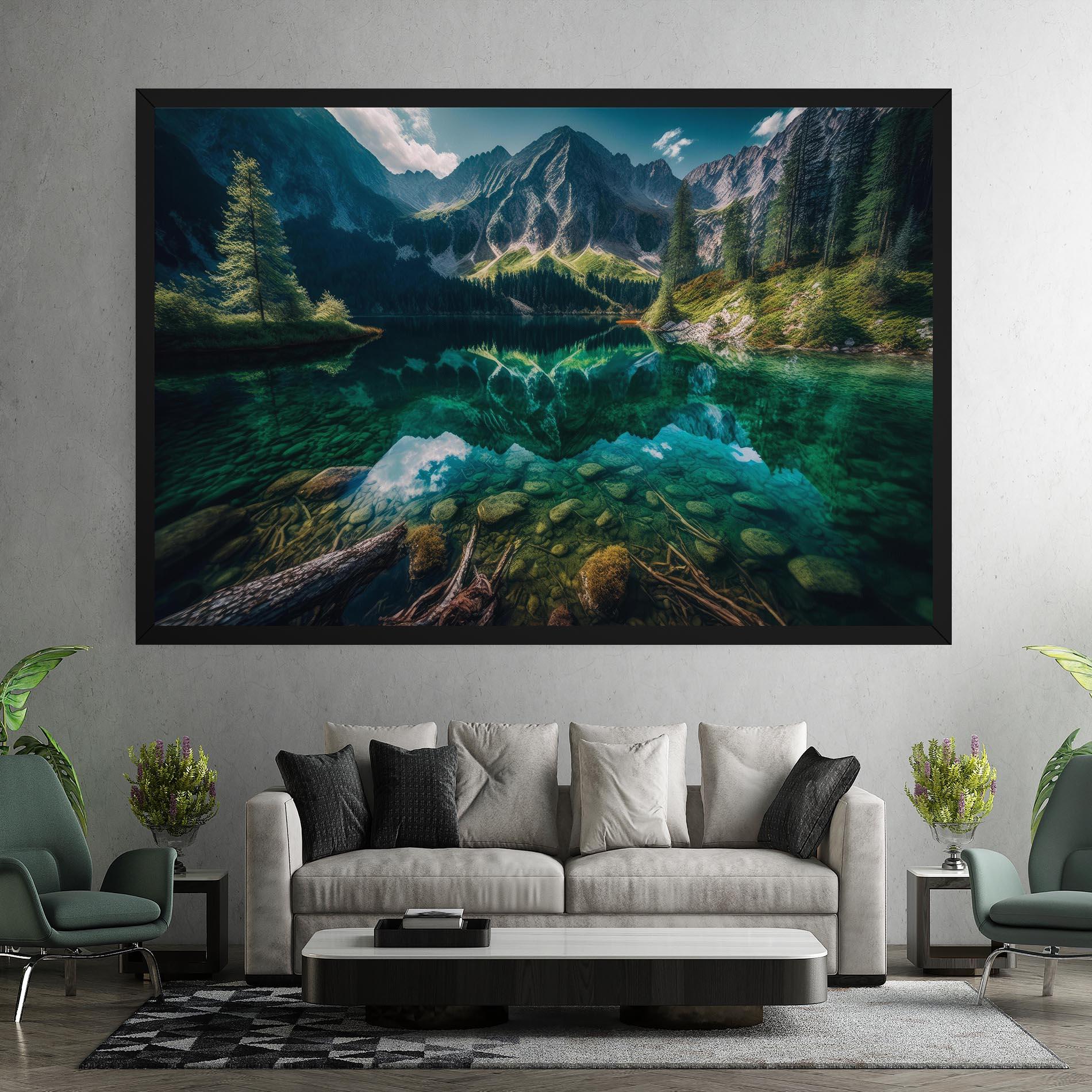 Tablou Canvas Beautiful Lake Mountain mockup 7