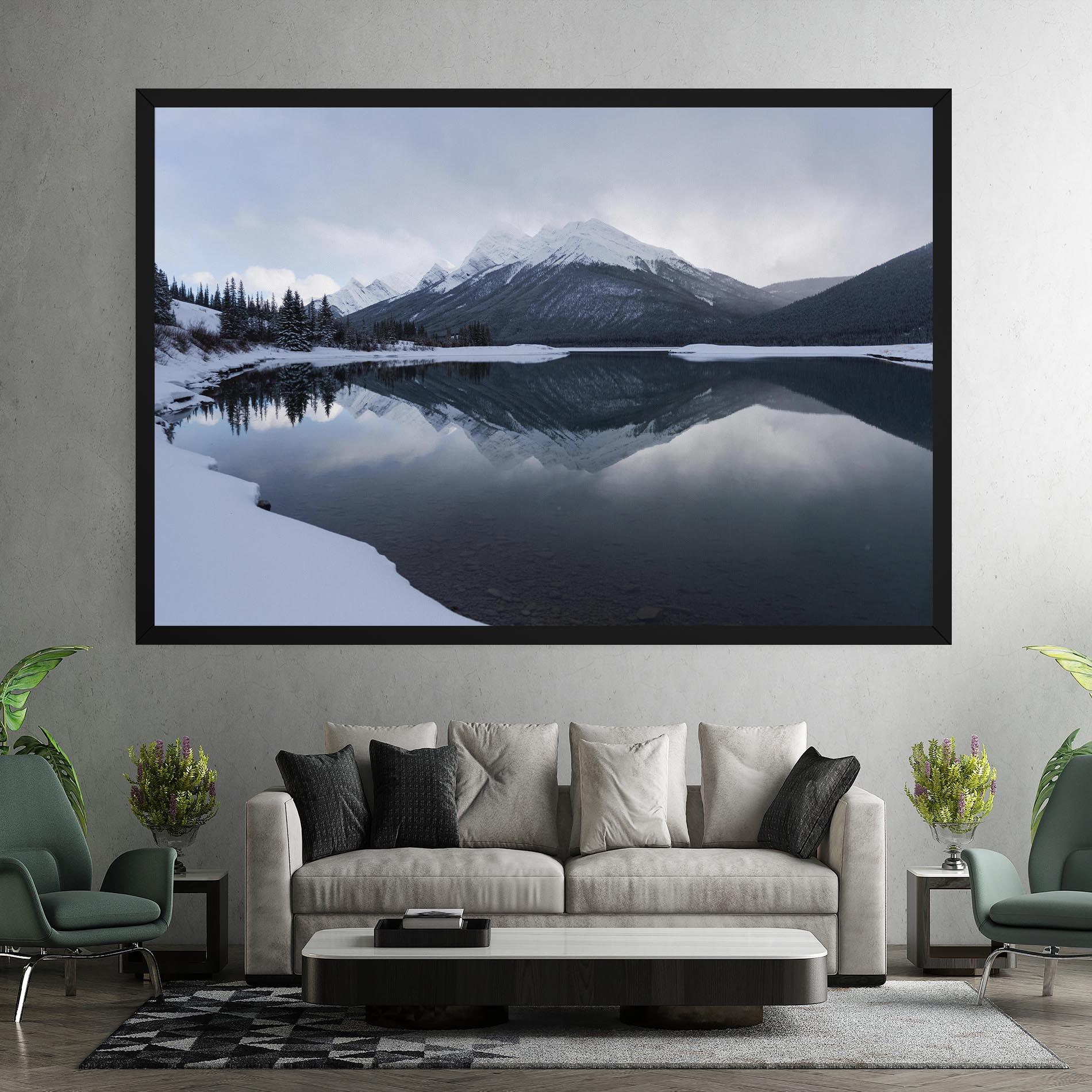 Tablou Canvas Grey Lake mockup 7