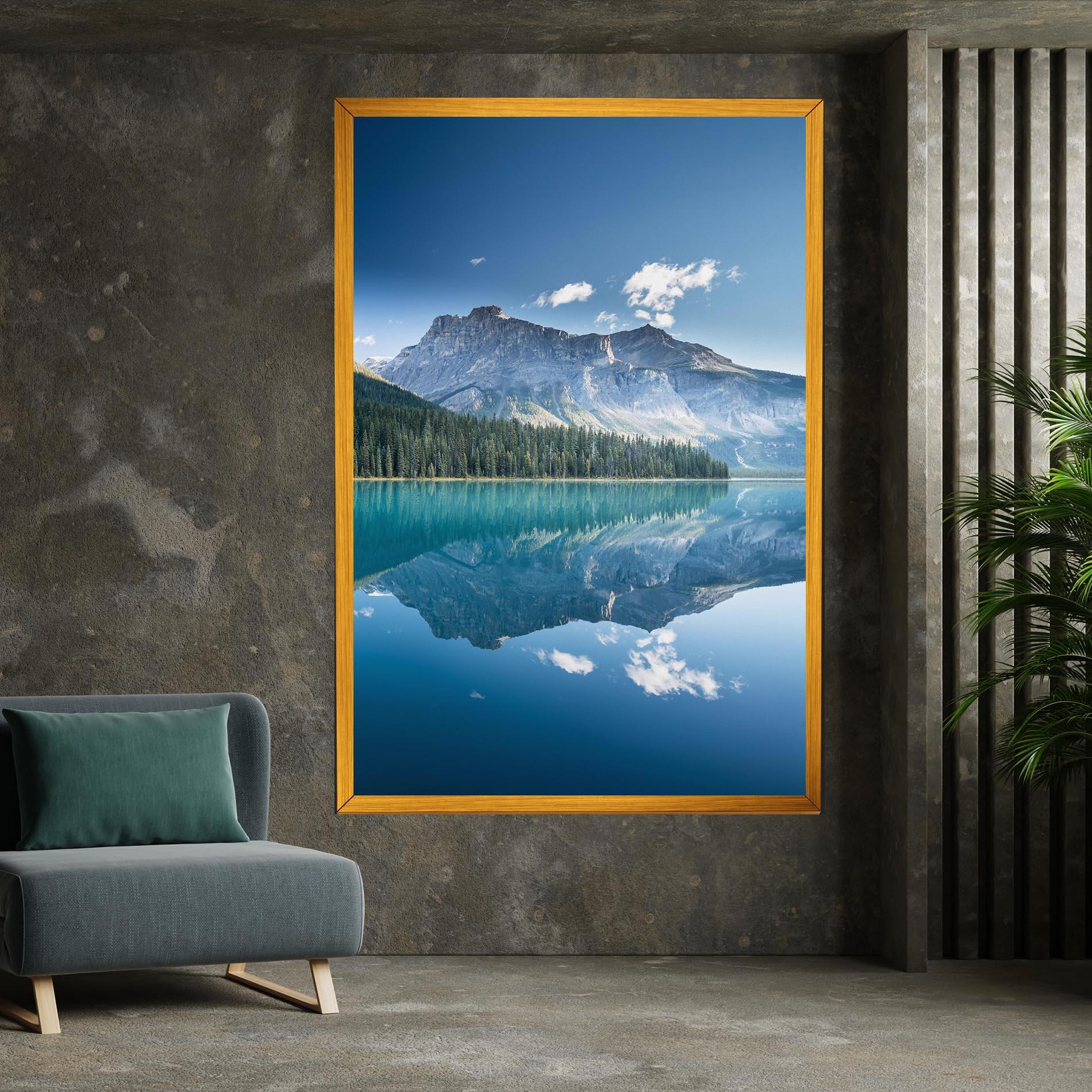Tablou Canvas Blue Mountain Lake mockup 7