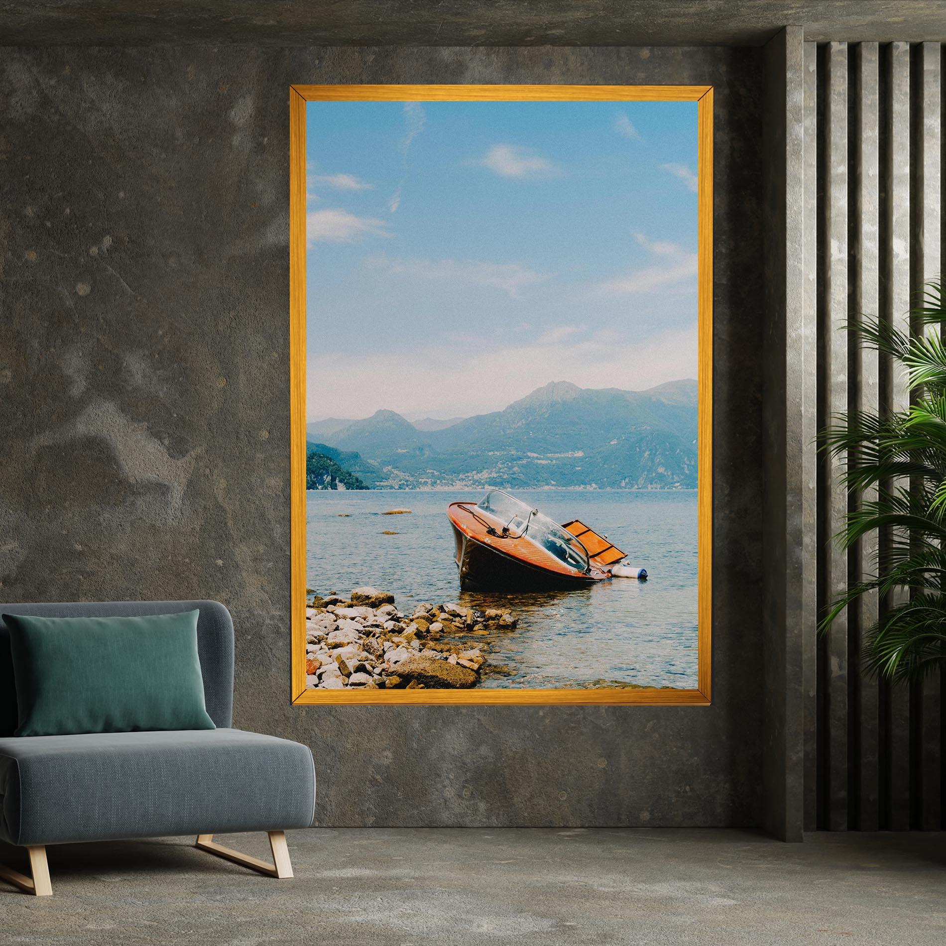 Tablou Canvas Boat On The Lake mockup 7
