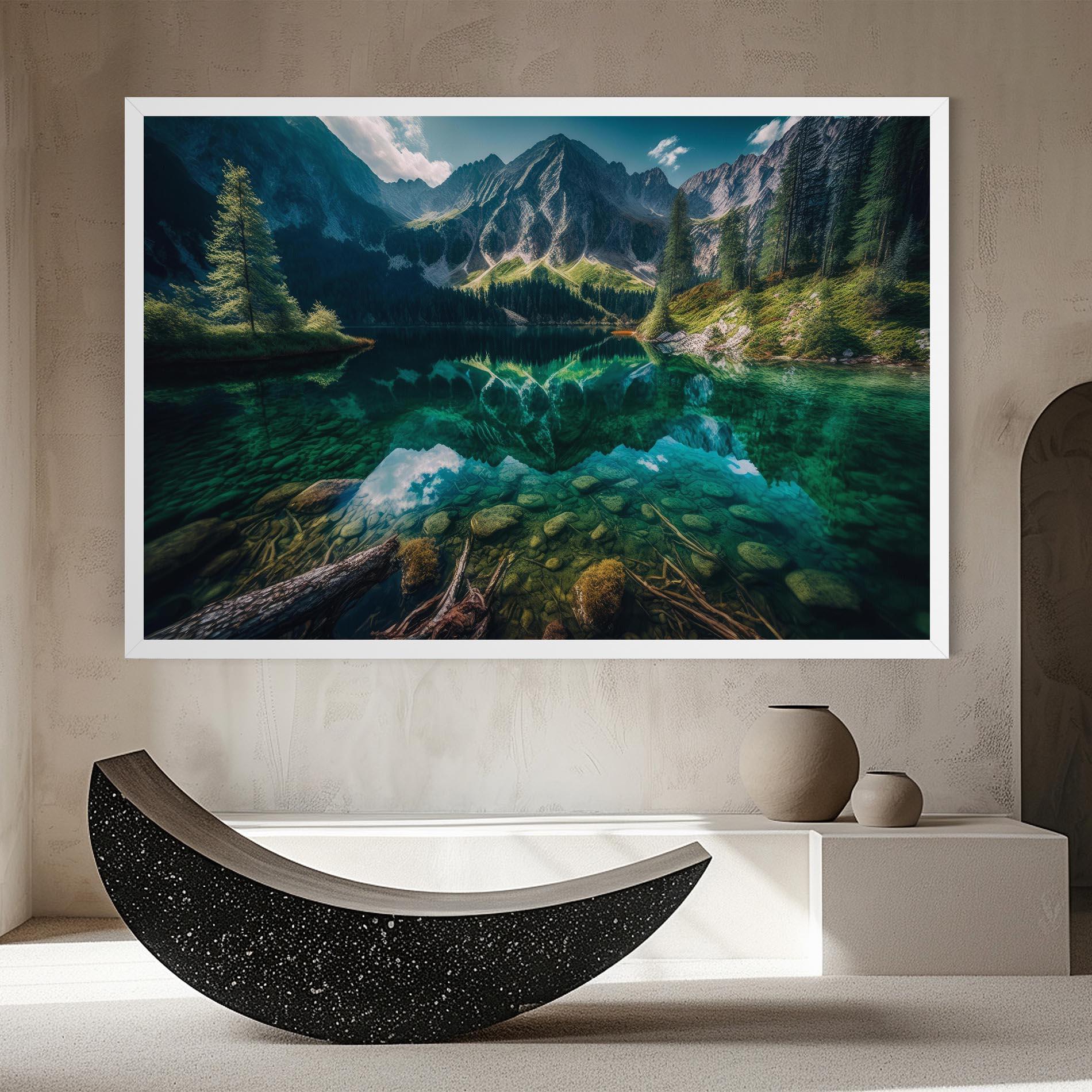 Tablou Canvas Beautiful Lake Mountain mockup 8