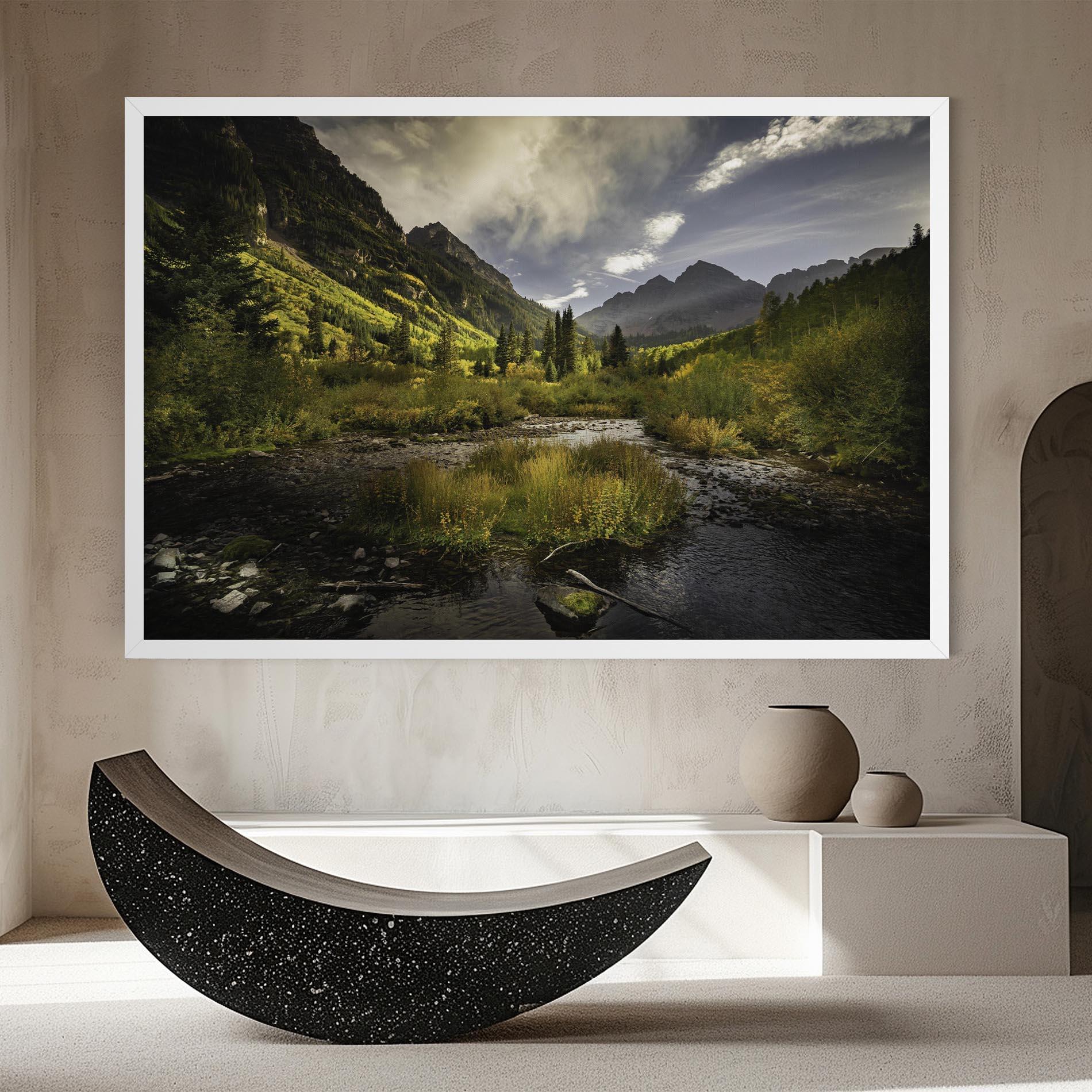 Tablou Canvas Cloudy Lake mockup 8