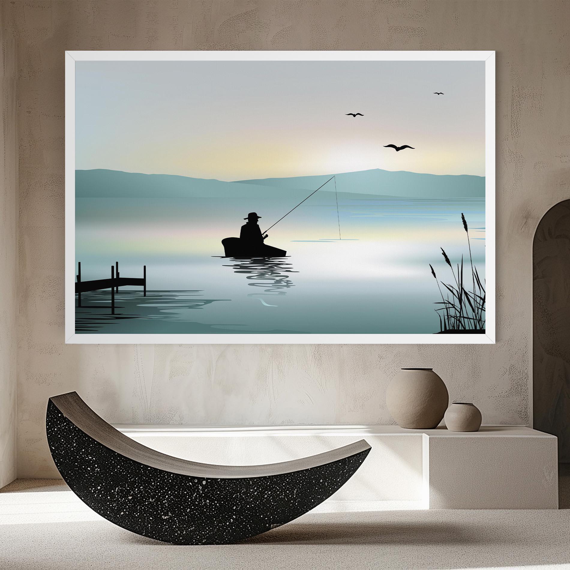 Tablou Canvas Fishman Lake View mockup 8