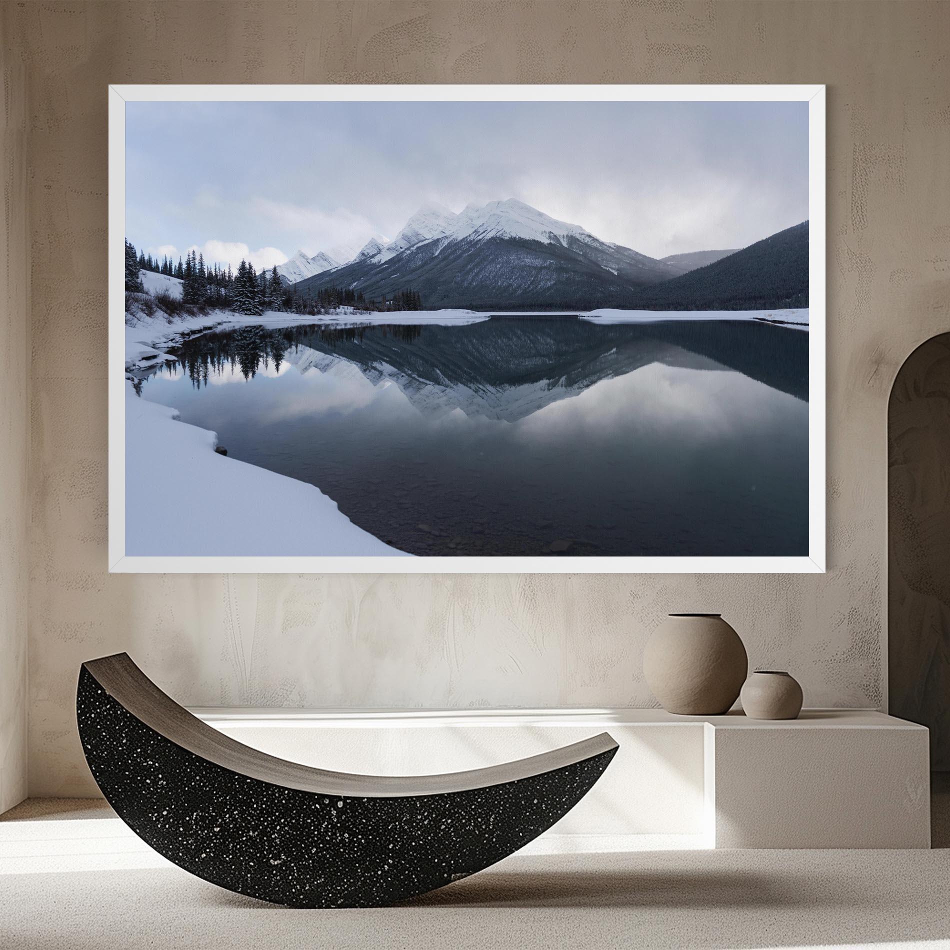 Tablou Canvas Grey Lake mockup 8