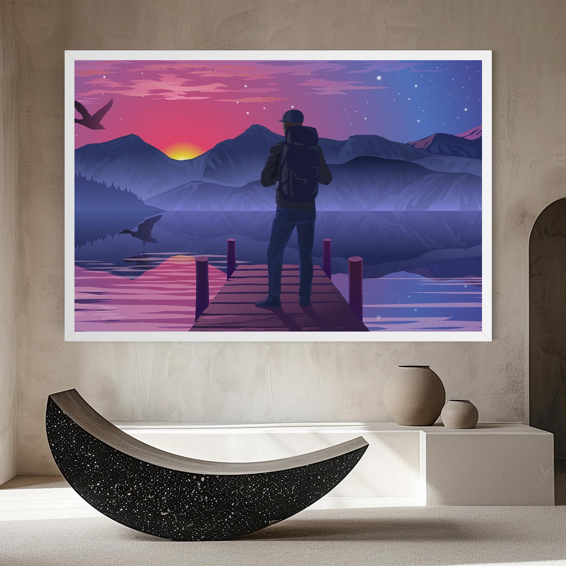 Lake Pink Night mockup 8