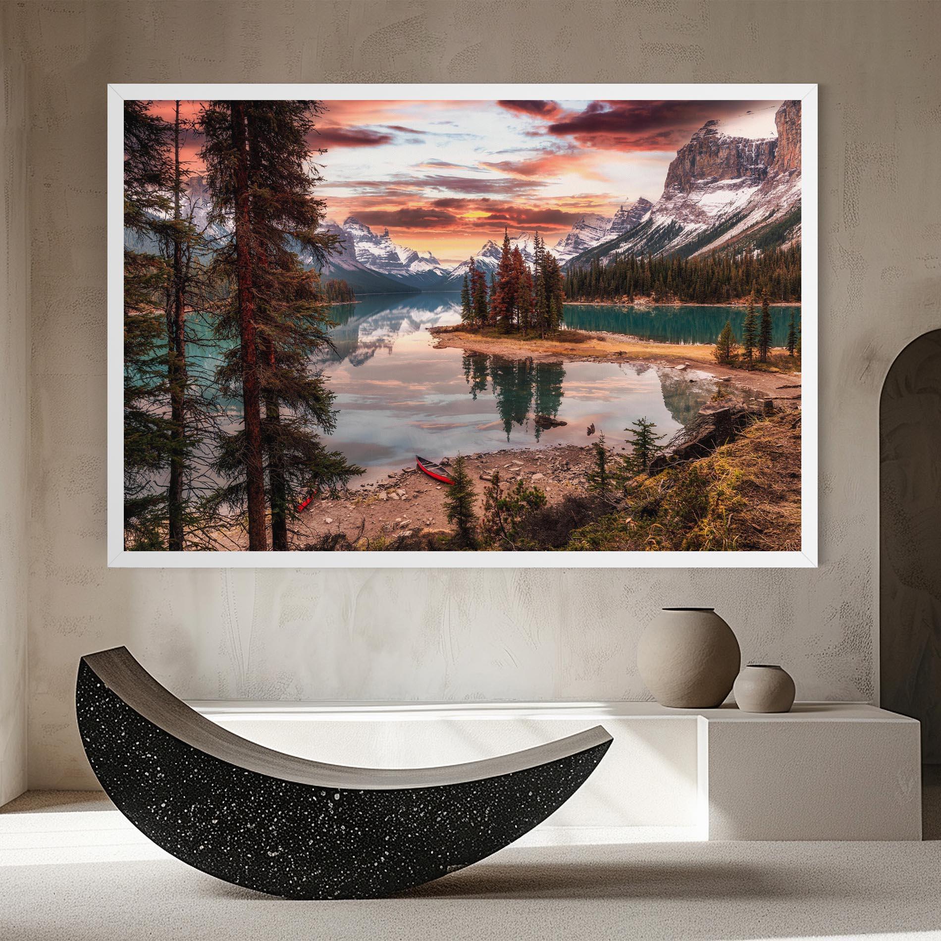 Tablou Canvas Sunset Lake View mockup 8