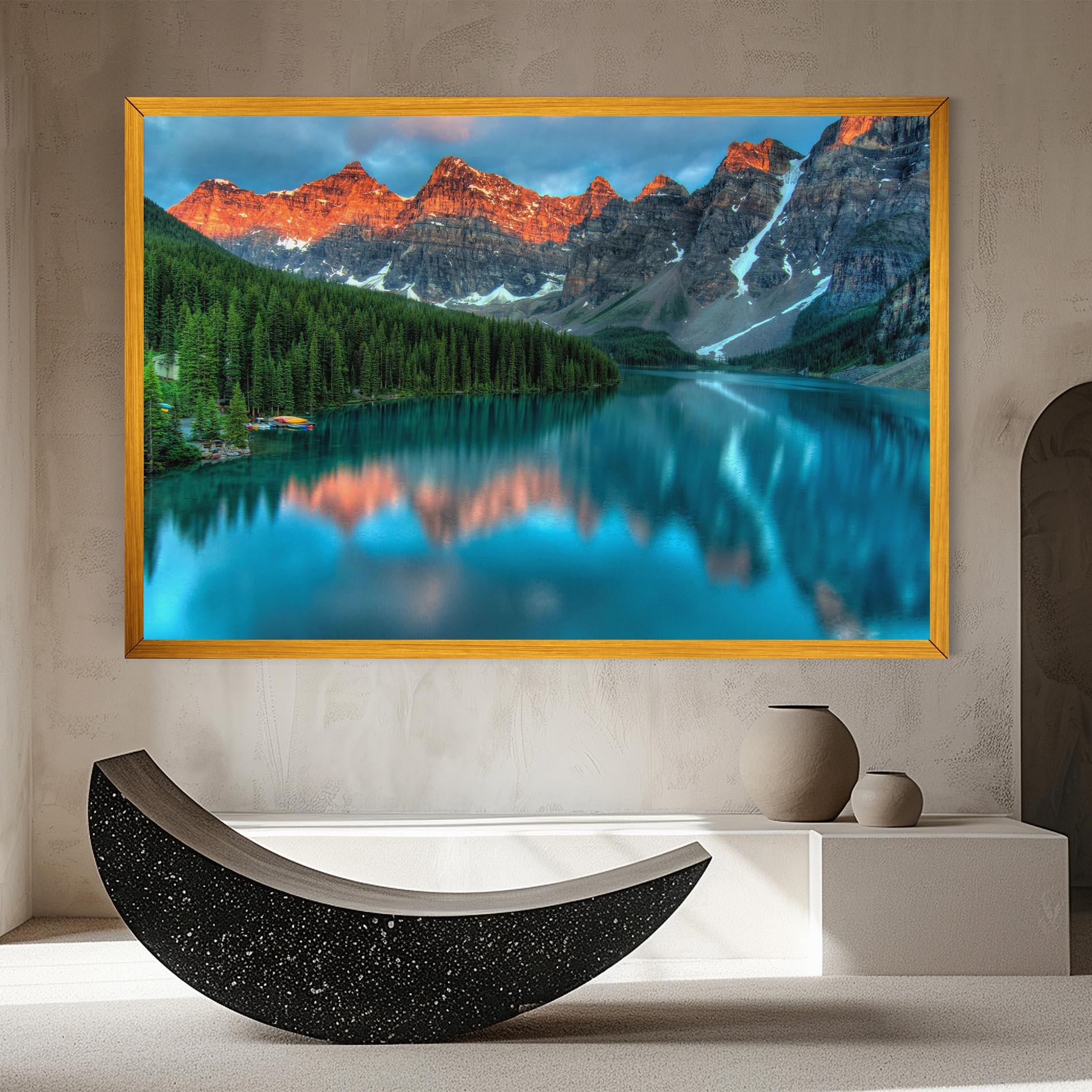 Tablou Canvas Beautiful Blue Lake mockup 8