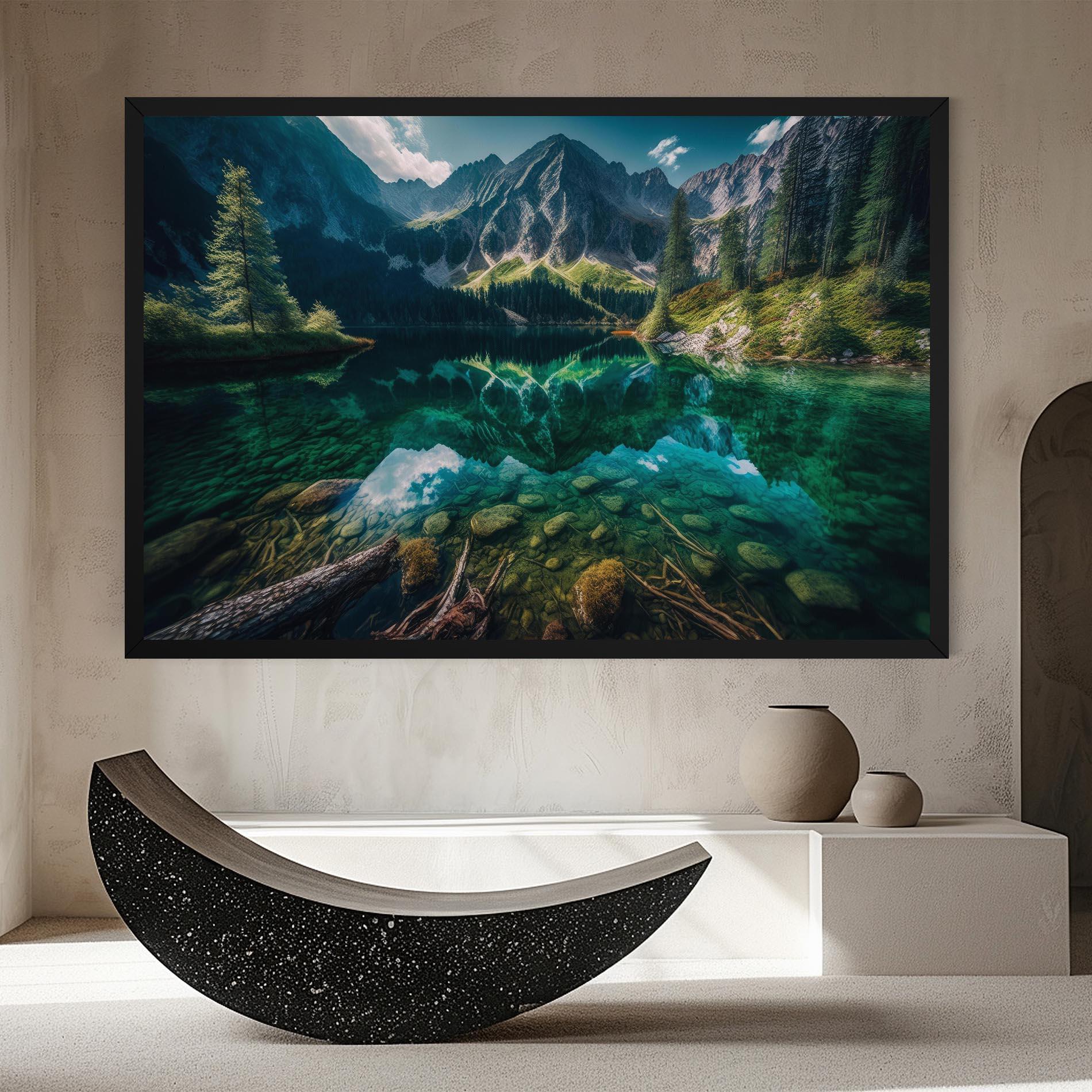 Tablou Canvas Beautiful Lake Mountain mockup 8