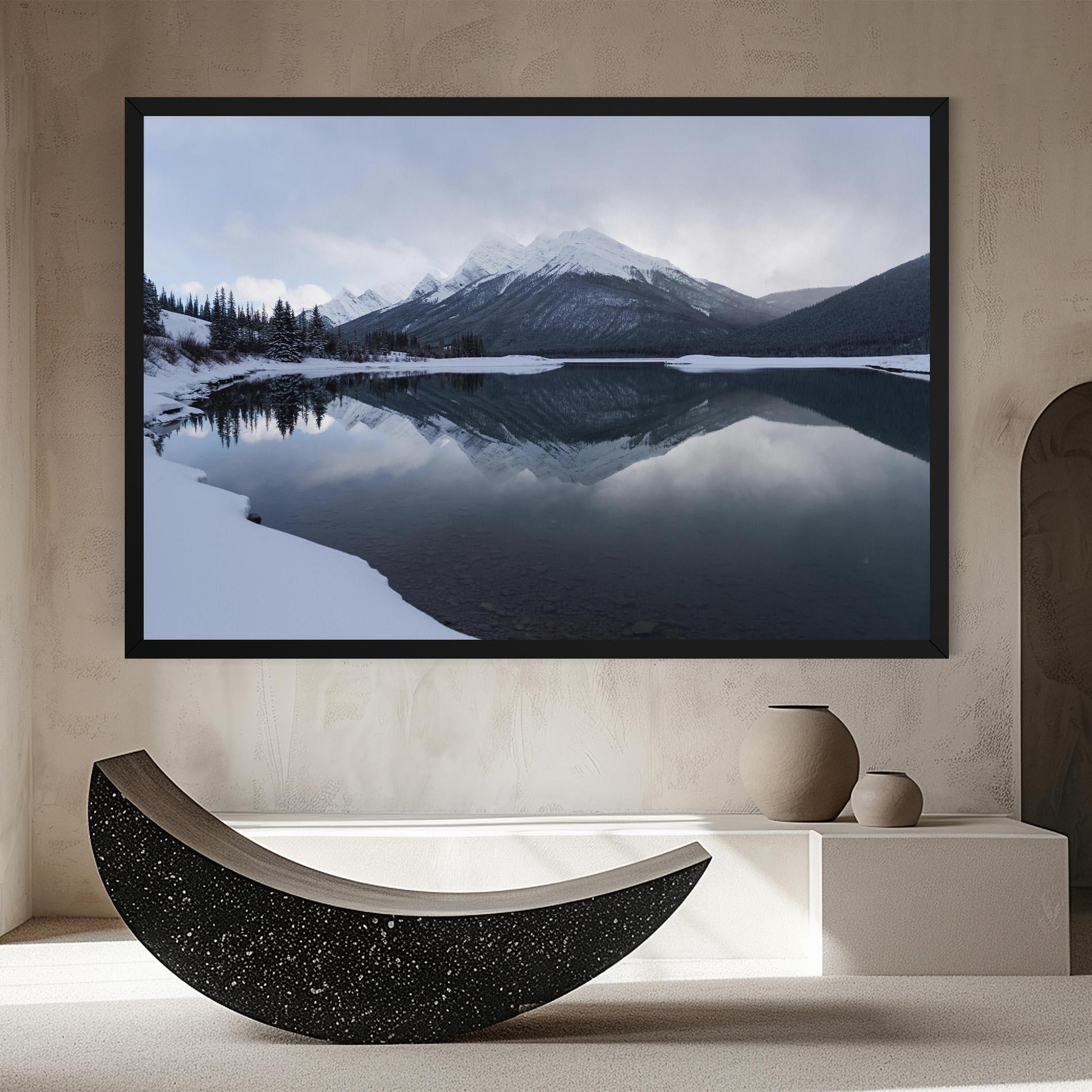 Tablou Canvas Grey Lake mockup 8