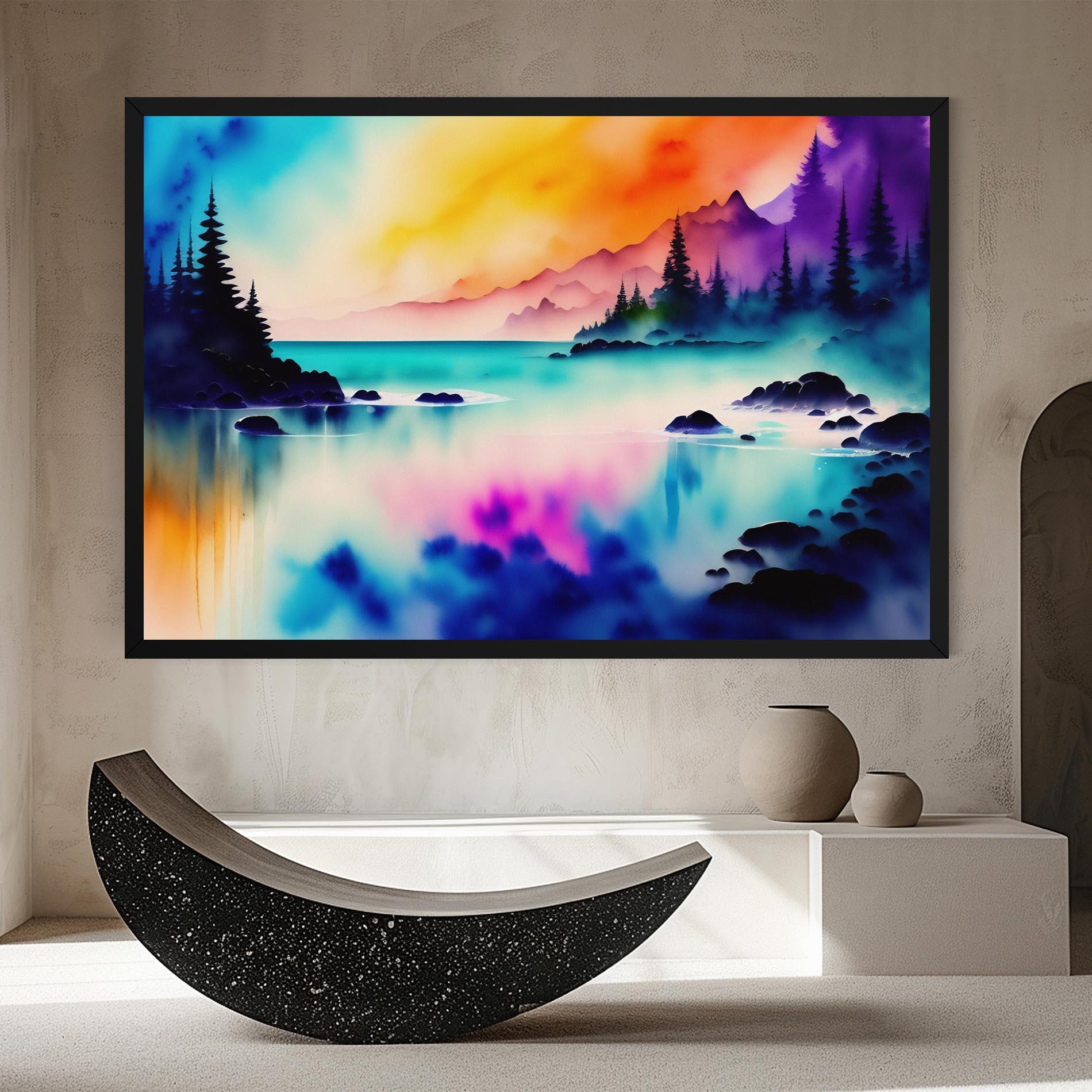 Tablou Canvas Lake Painting mockup 8