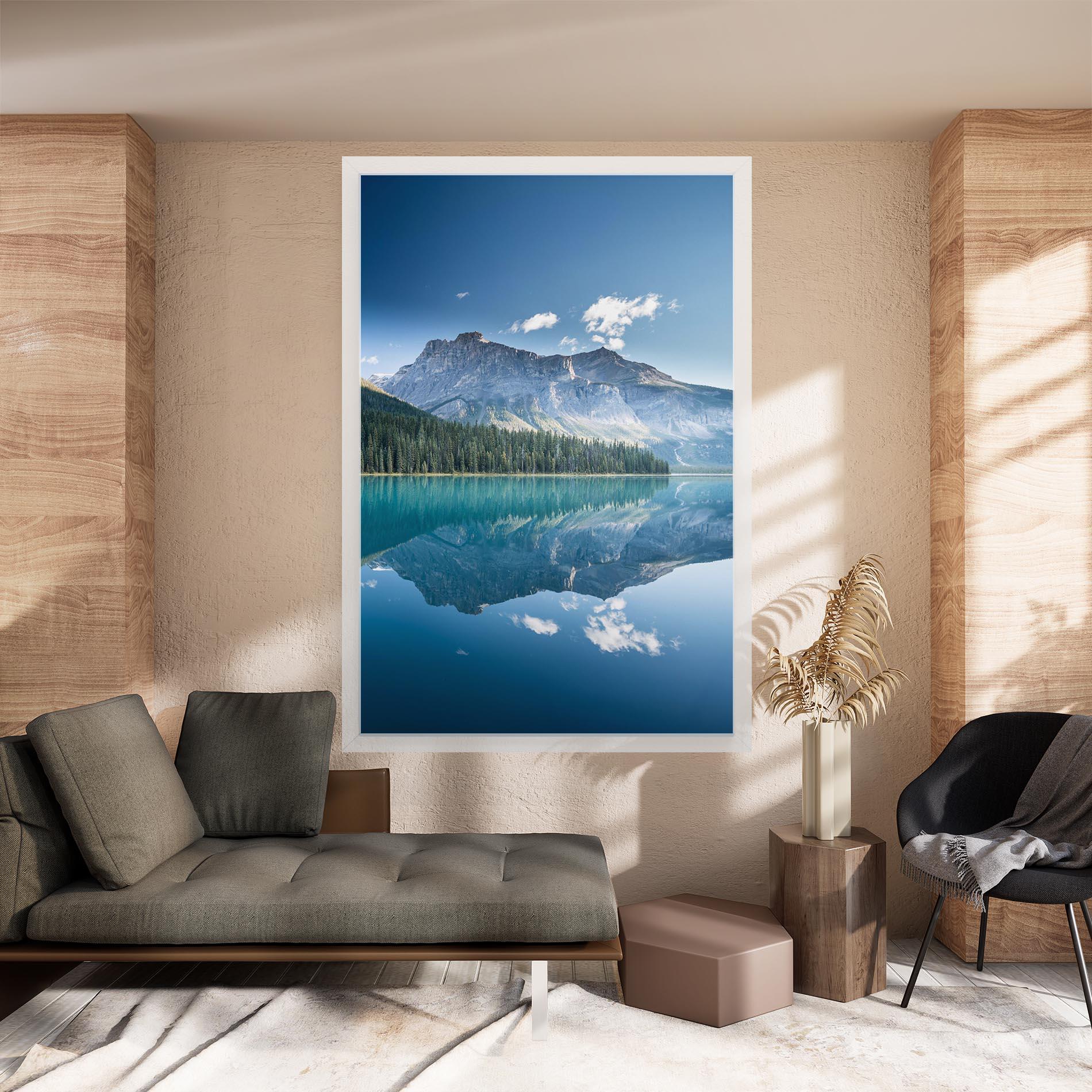 Tablou Canvas Blue Mountain Lake mockup 8