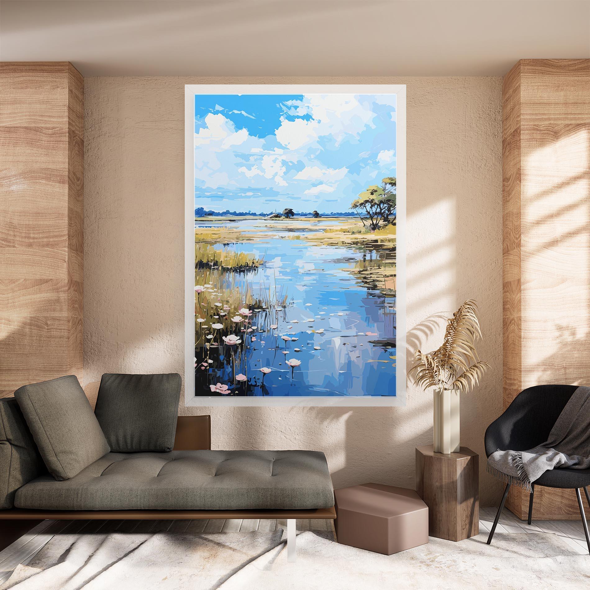 Tablou Canvas Riverside Flowers mockup 8