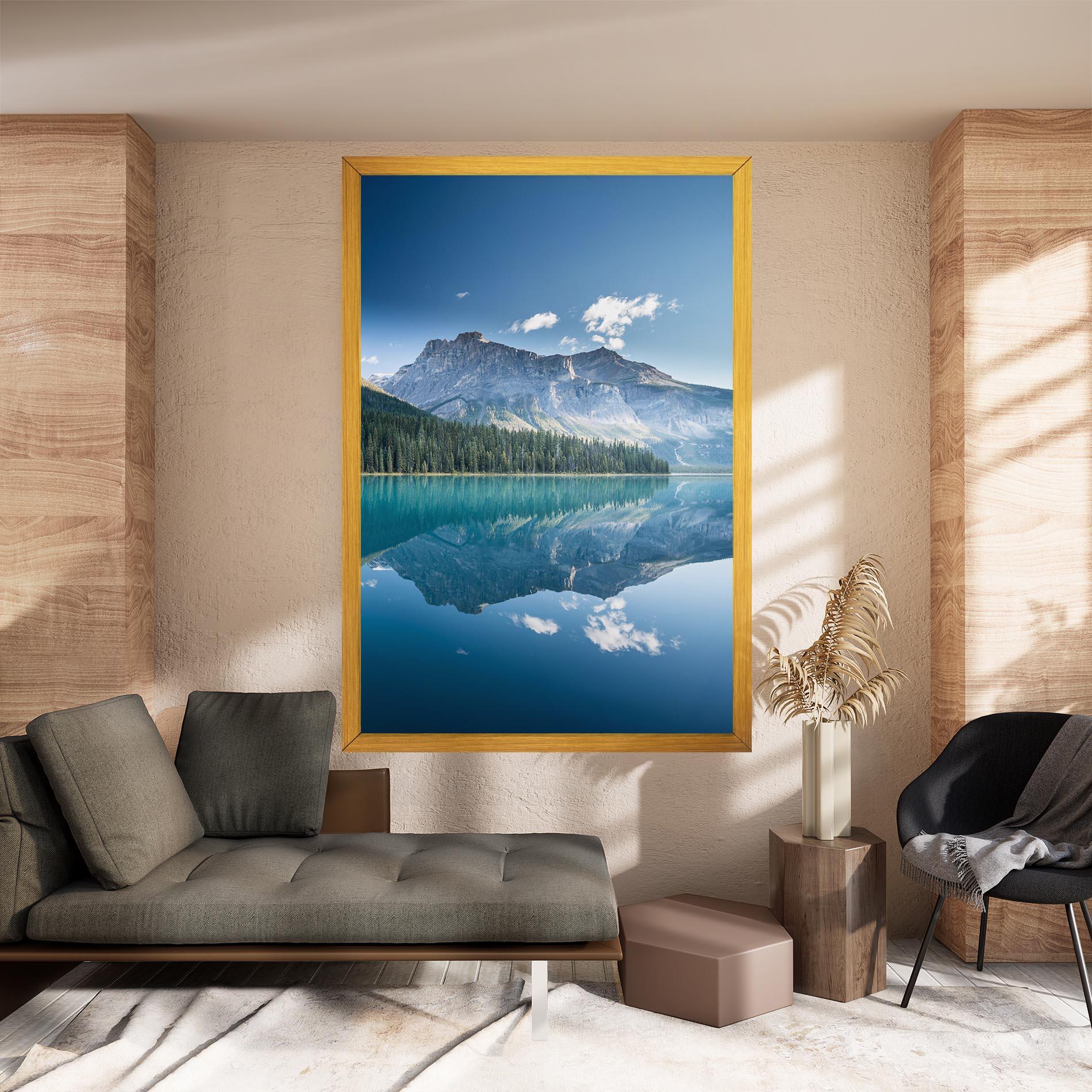 Tablou Canvas Blue Mountain Lake mockup 8