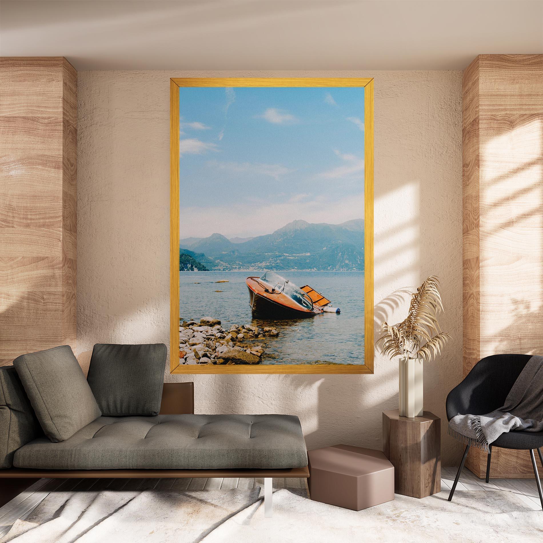 Tablou Canvas Boat On The Lake mockup 8
