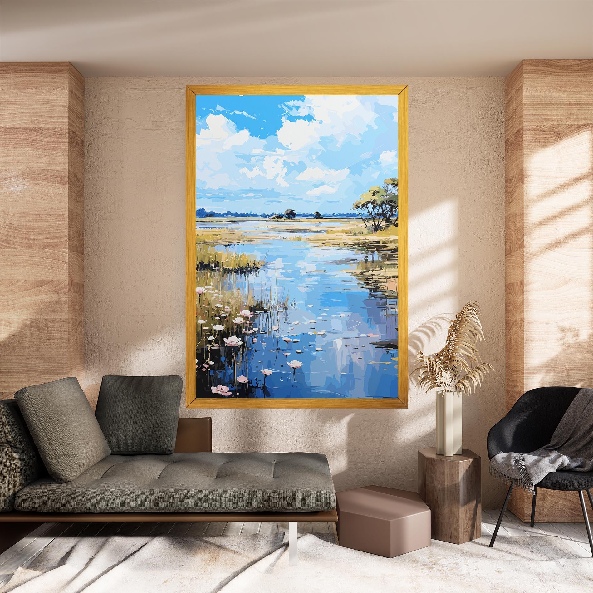 Tablou Canvas Riverside Flowers mockup 8