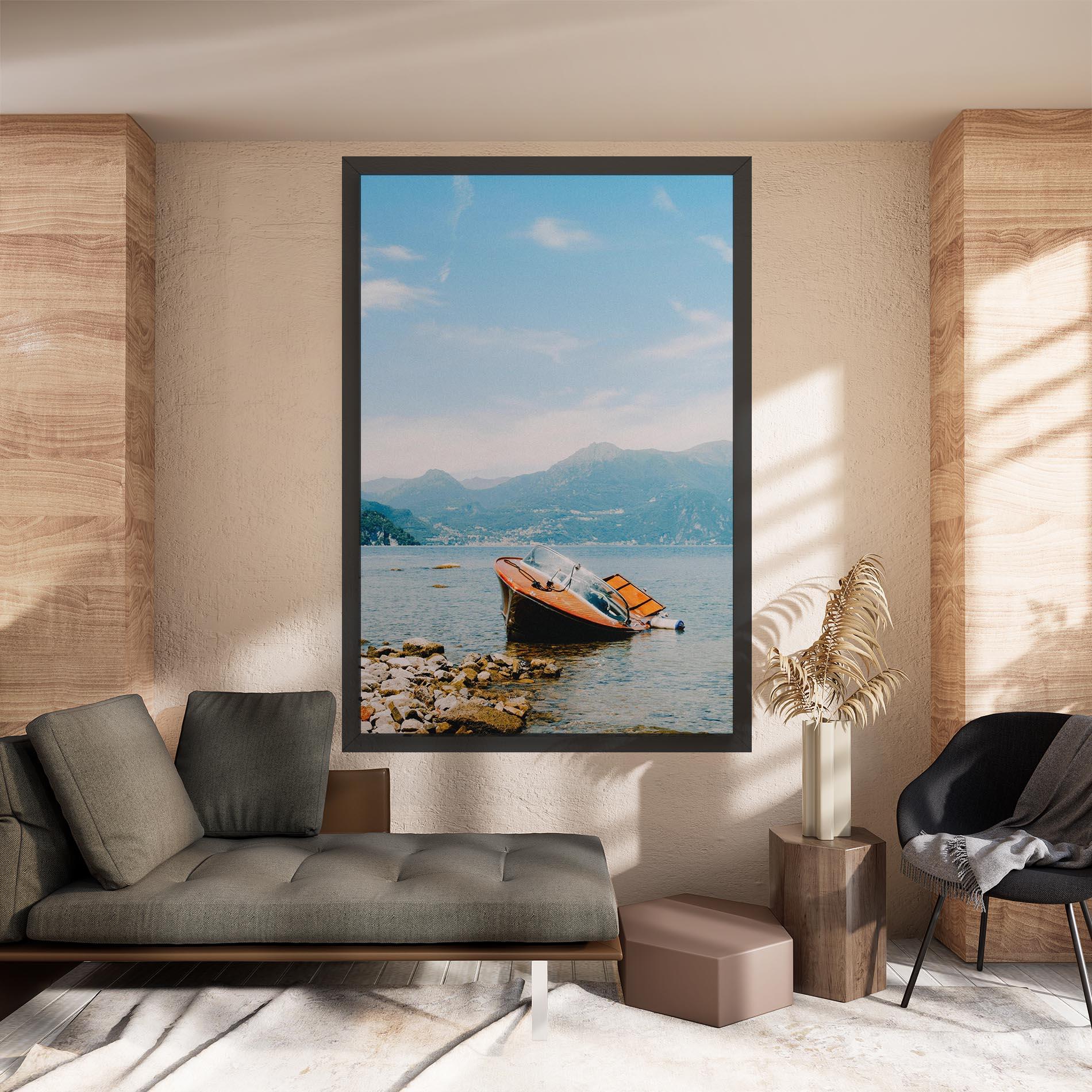 Tablou Canvas Boat On The Lake mockup 8