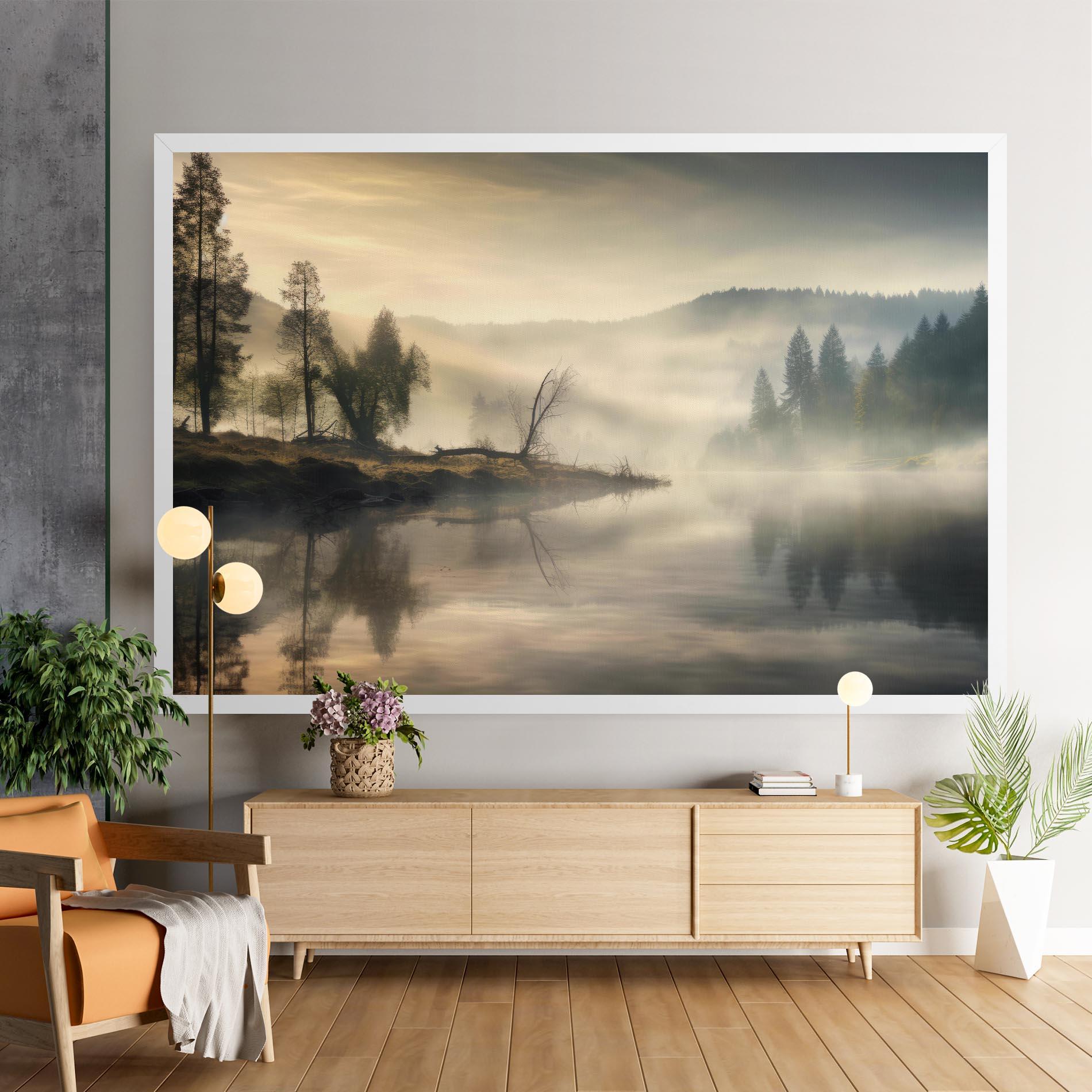 Tablou Canvas Foggy Morning mockup 9