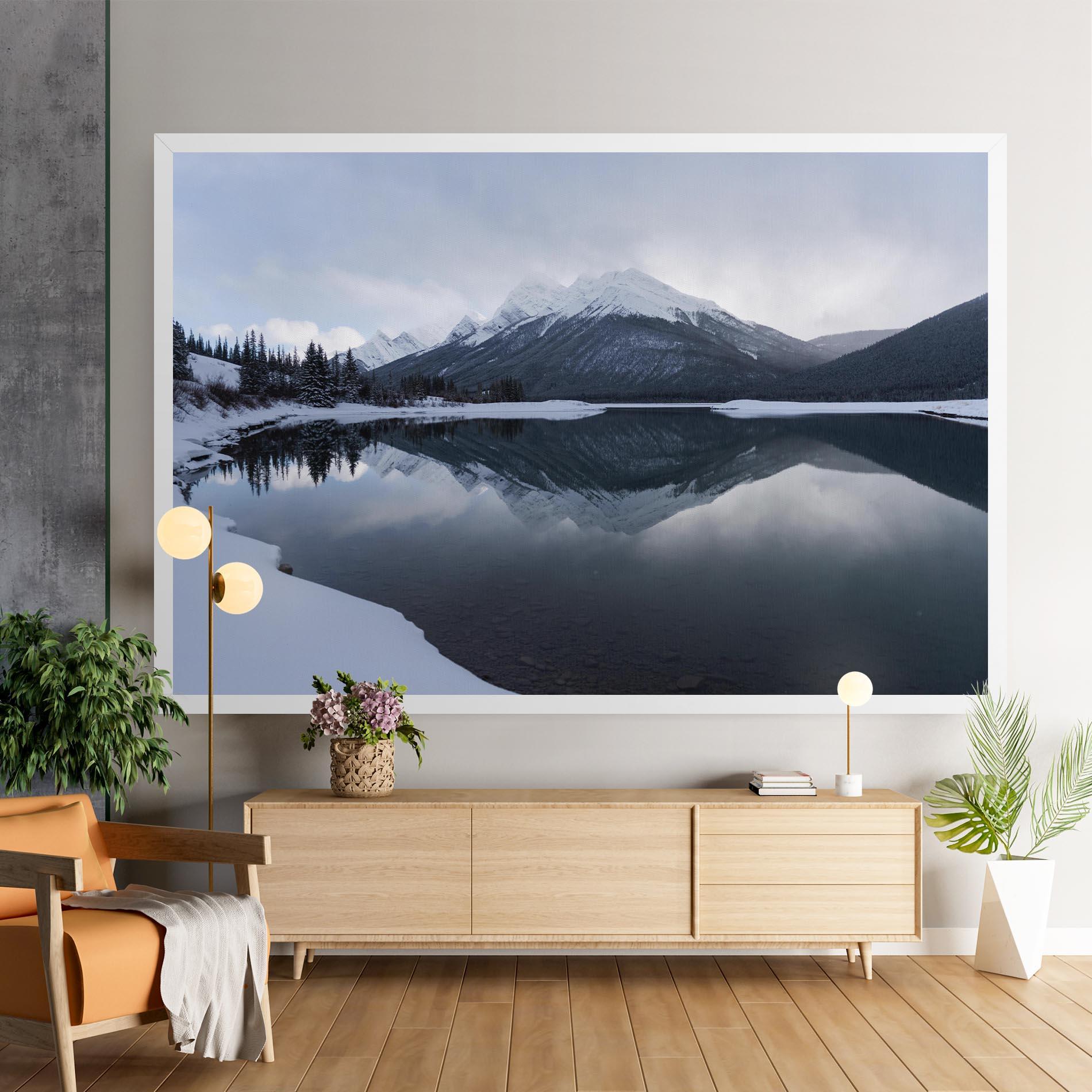 Tablou Canvas Grey Lake mockup 9