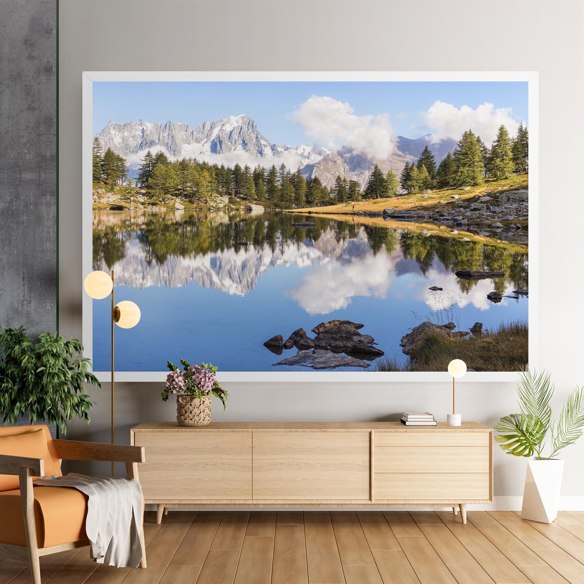 Tablou Canvas Mountain Reflection mockup 9