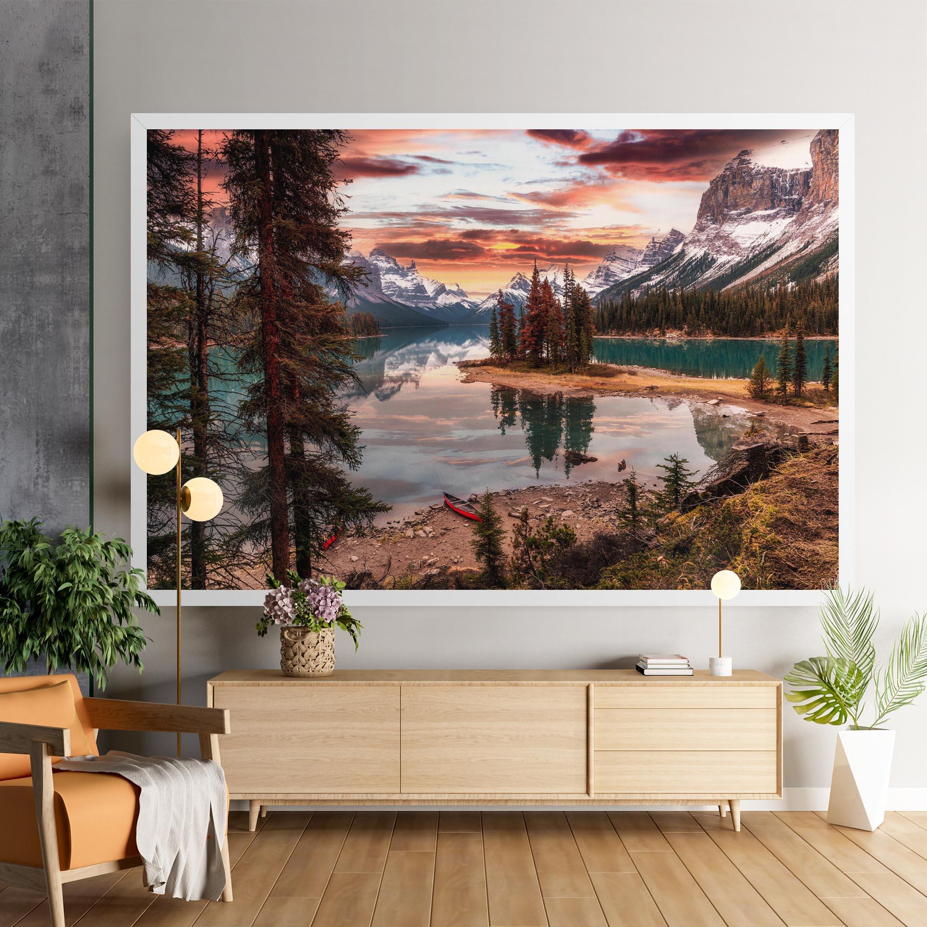 Tablou Canvas Sunset Lake View mockup 9