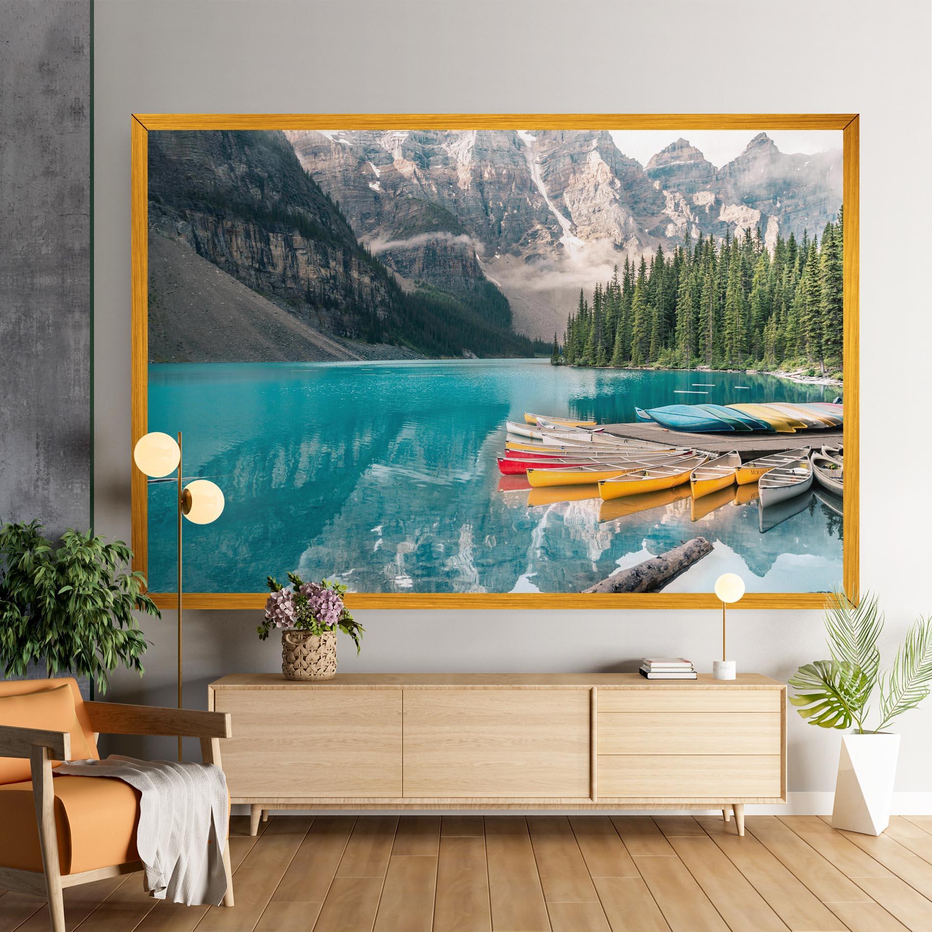 Tablou Canvas Beautiful Moraine Lake mockup 9